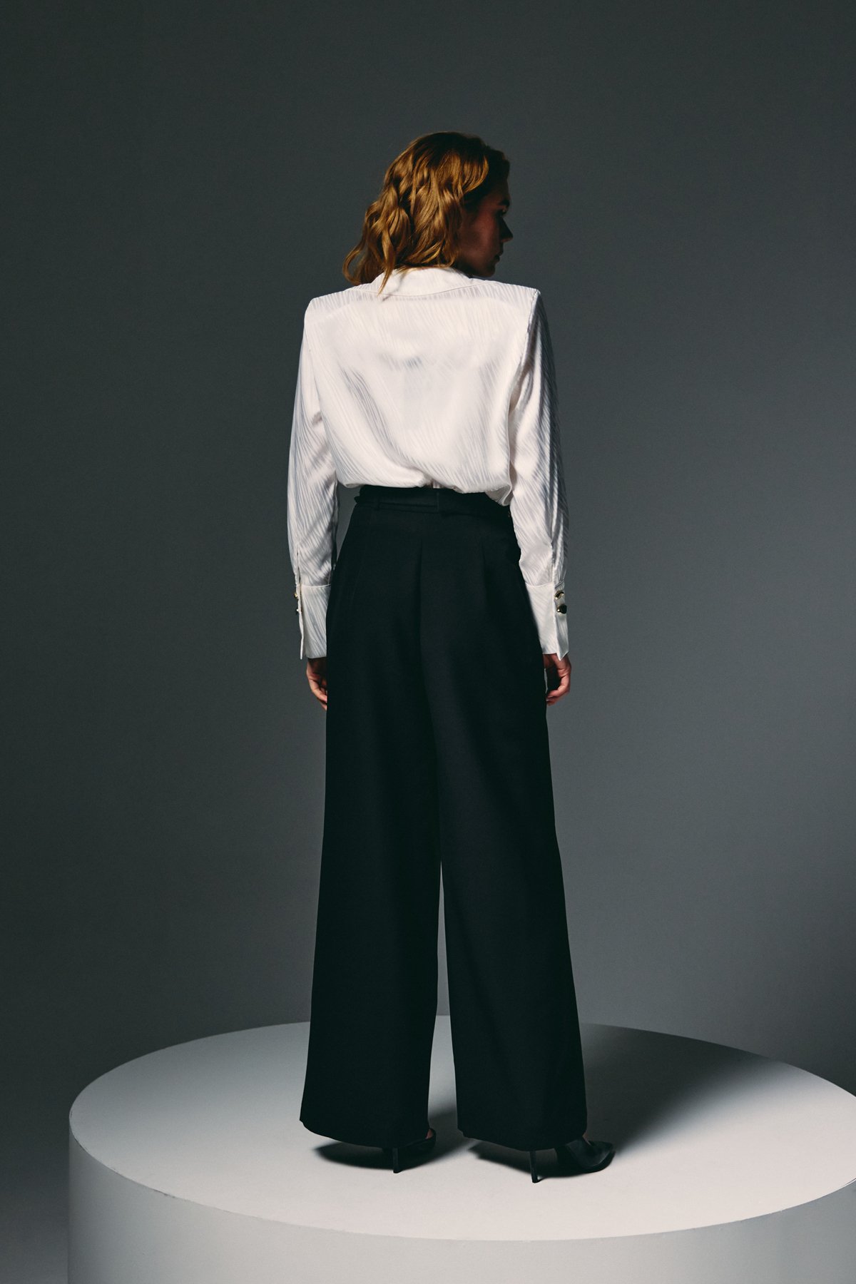 Kemerli Bol Pantolon - Siyah