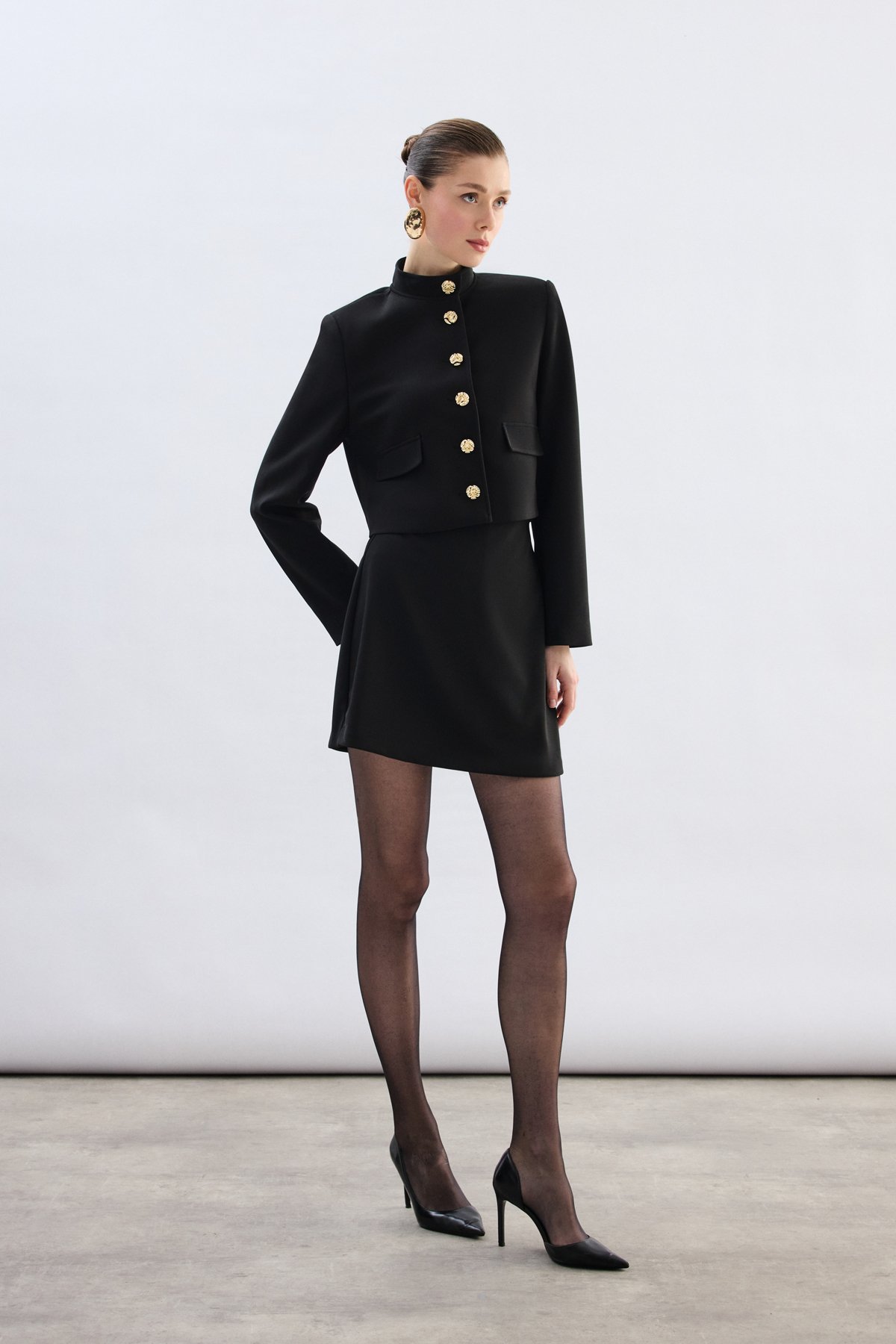 Kısa Şort Etek - Siyah