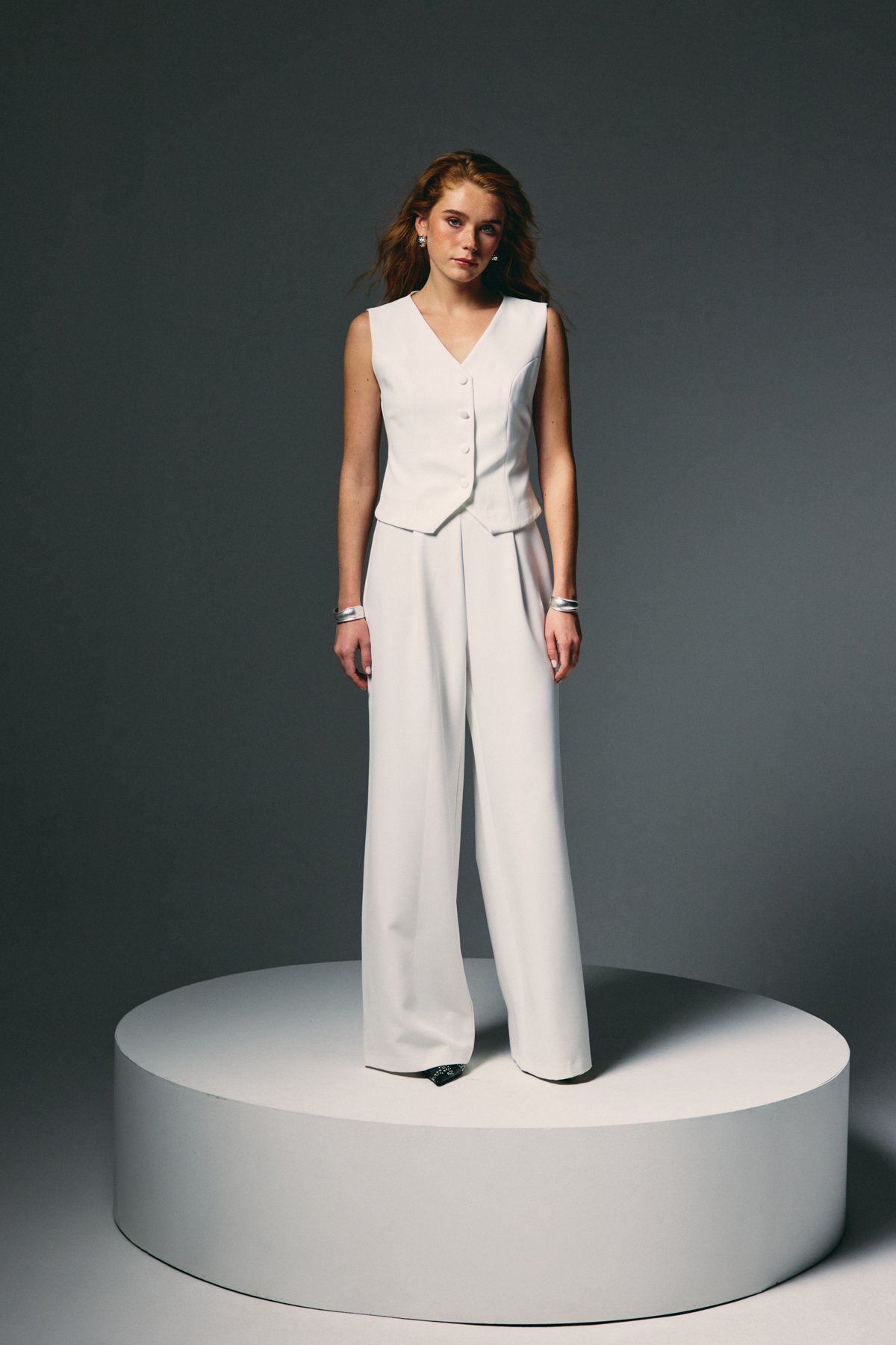 Klasik Kısa Yelek - Ekru