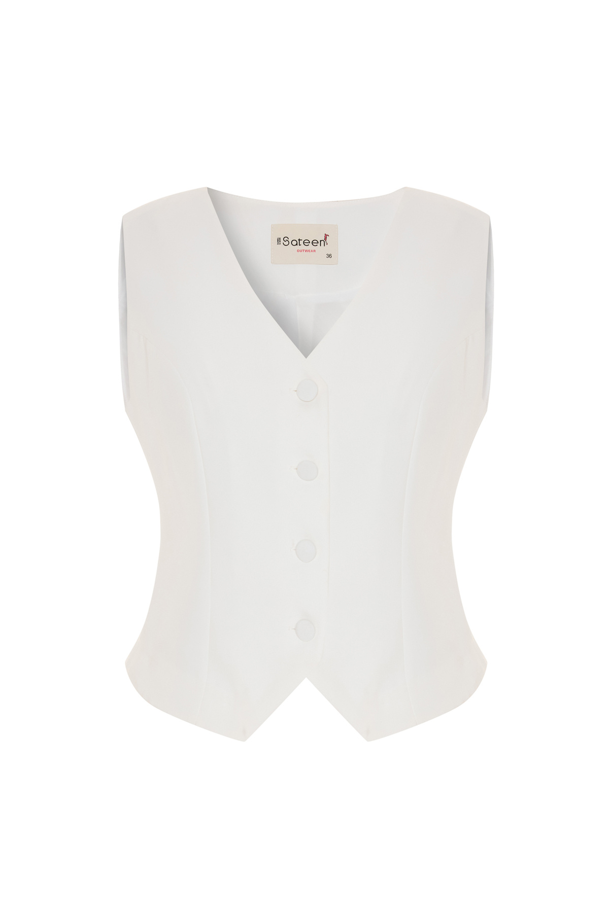 Klasik Kısa Yelek - Ekru