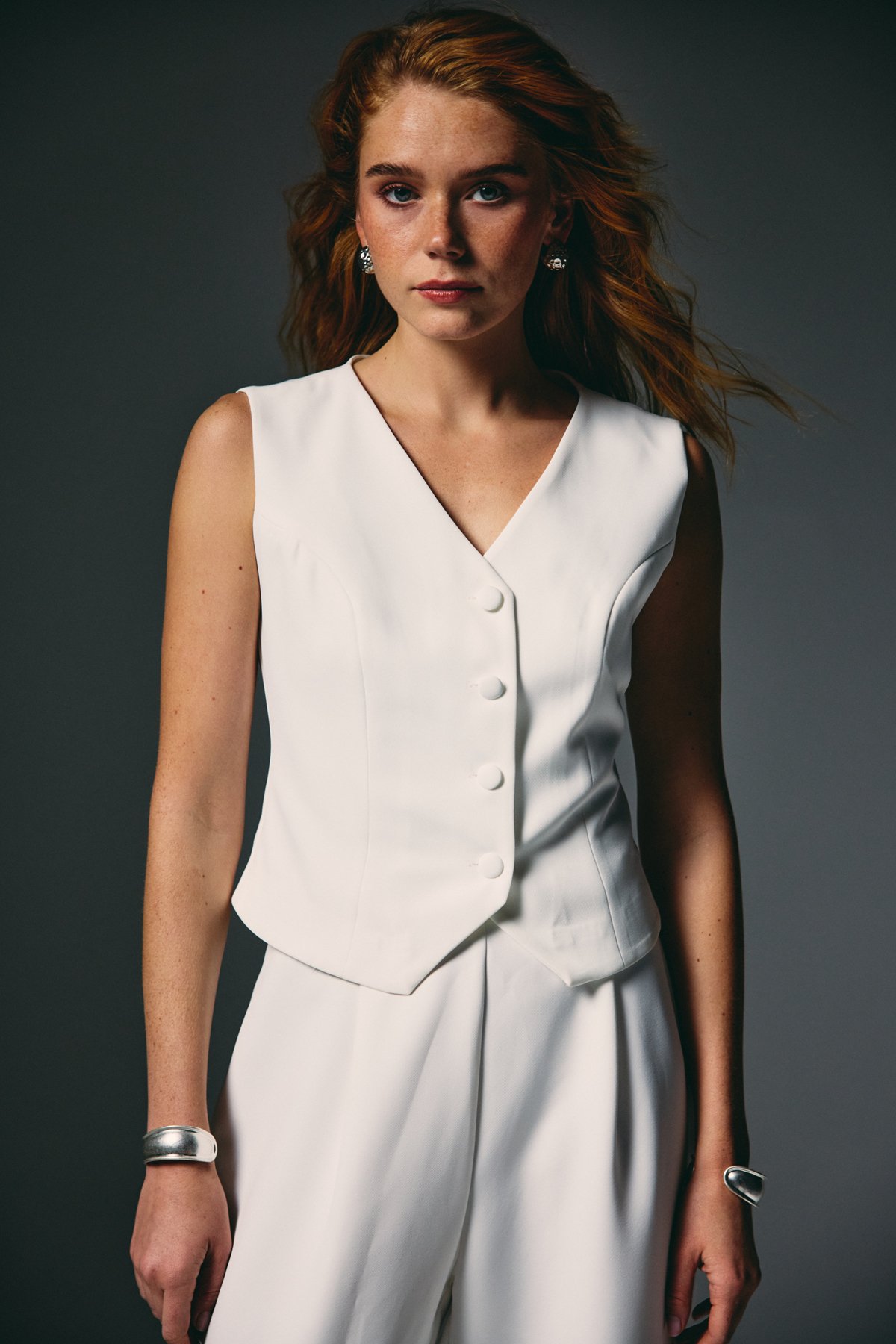 Klasik Kısa Yelek - Ekru