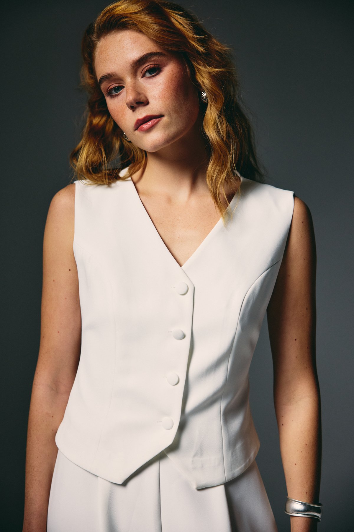 Klasik Kısa Yelek - Ekru