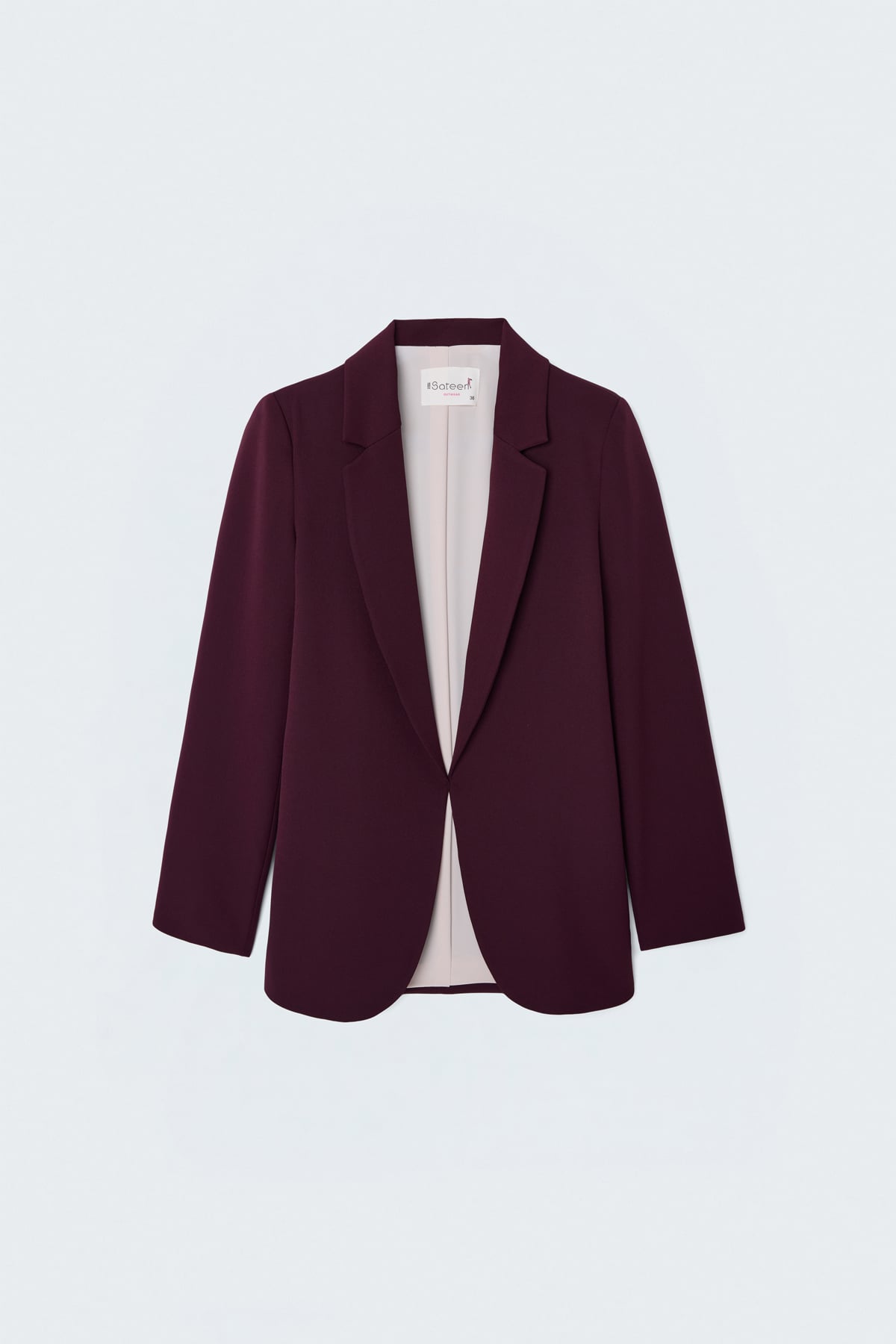 Klasik Yaka Uzun Ceket - Mürdüm