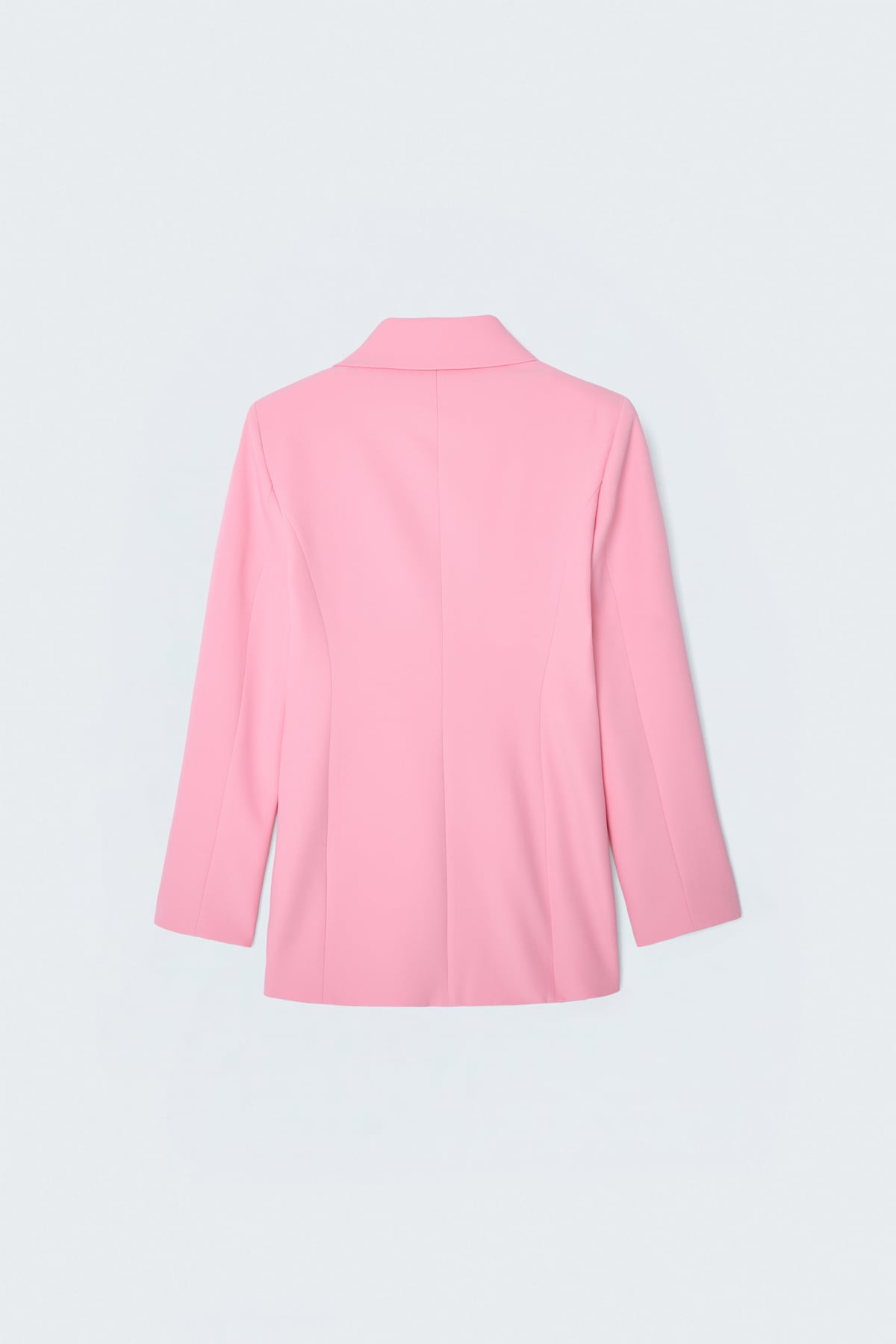 Klasik Yaka Uzun Ceket - Pembe