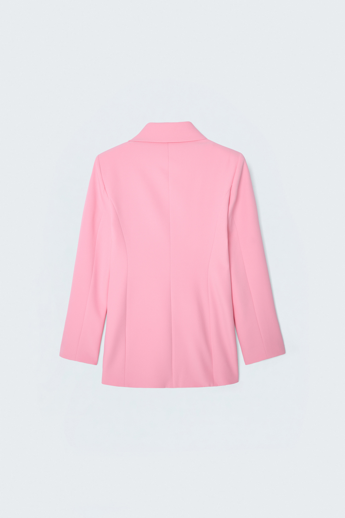 Klasik Yaka Uzun Ceket - Pembe