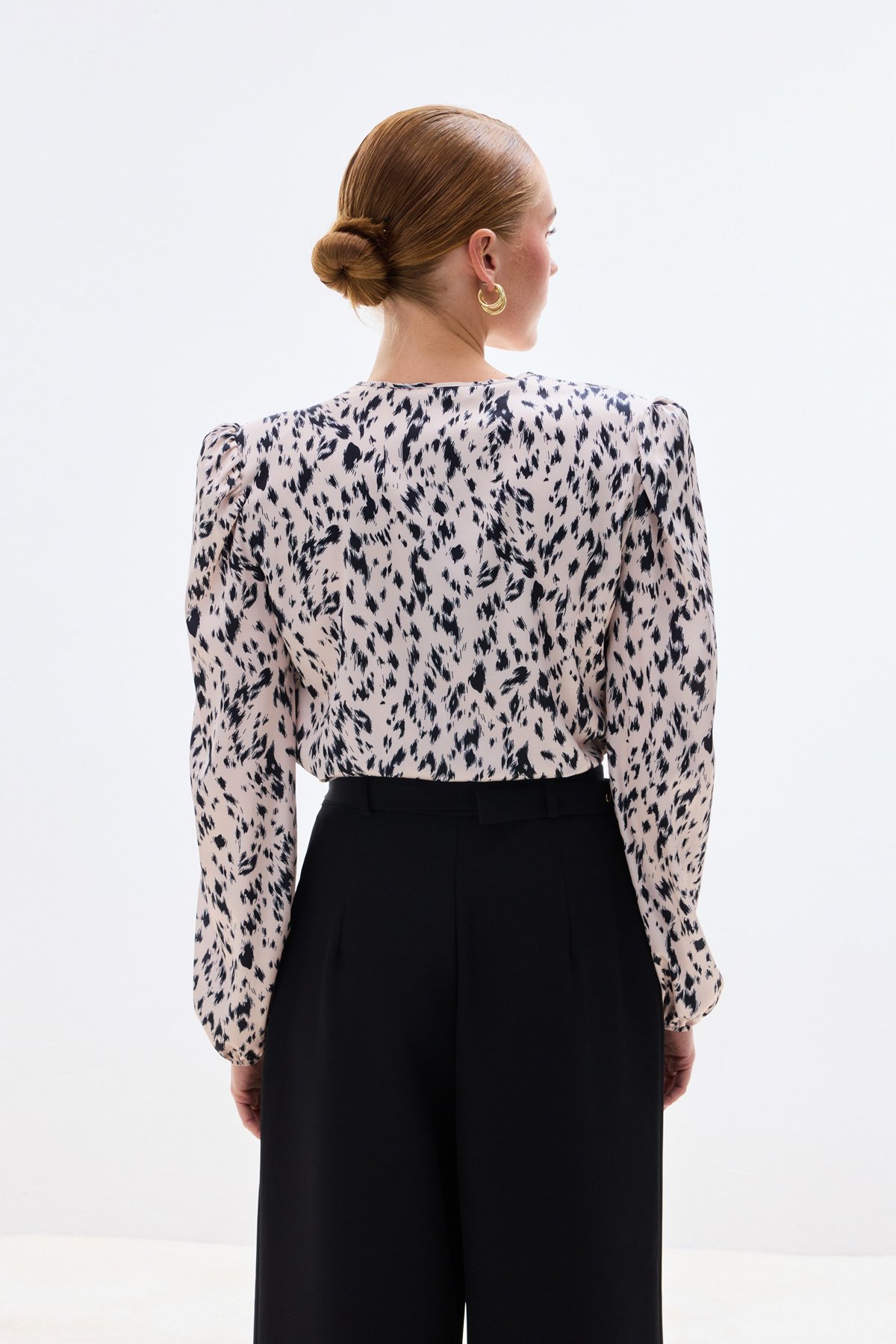 Kruvaze Bodysuit Bluz - Ekru