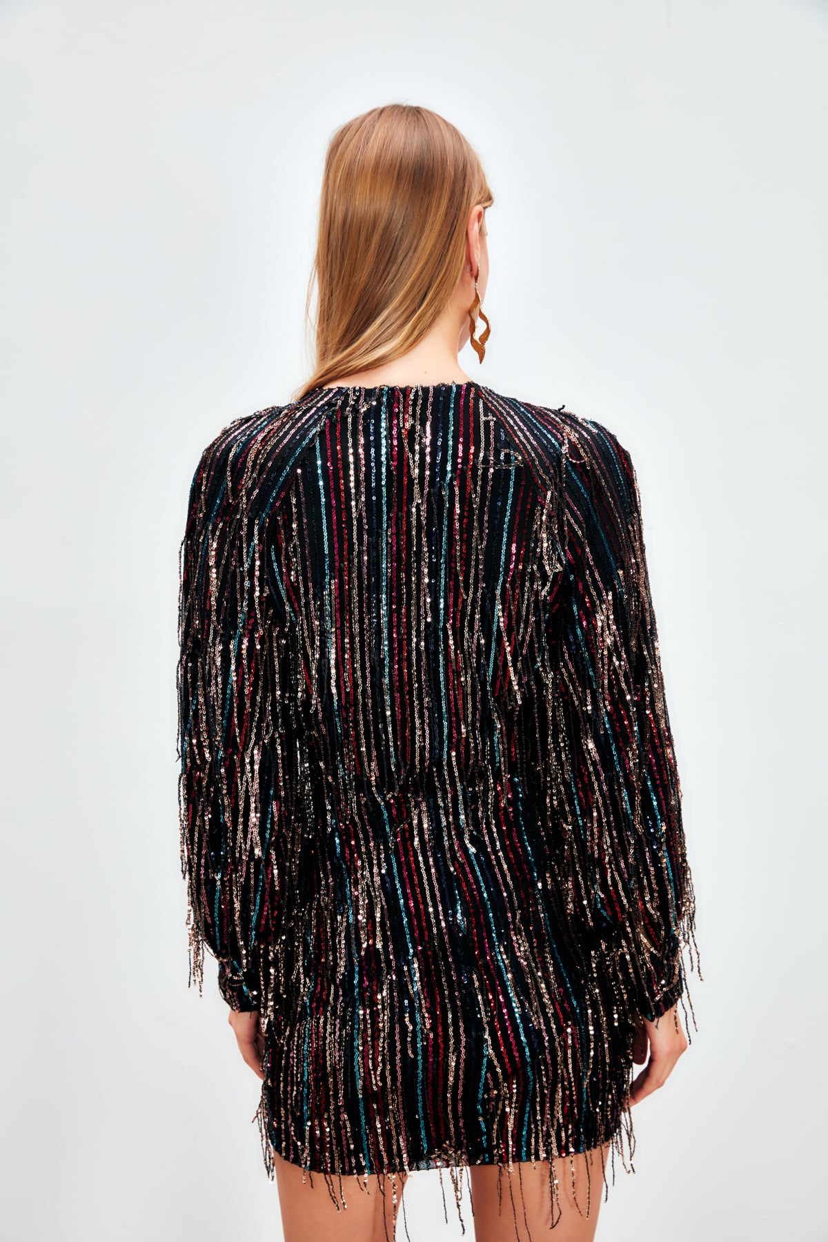 Kruvaze Payetli Bodysuit Bluz - HOLOGRAM