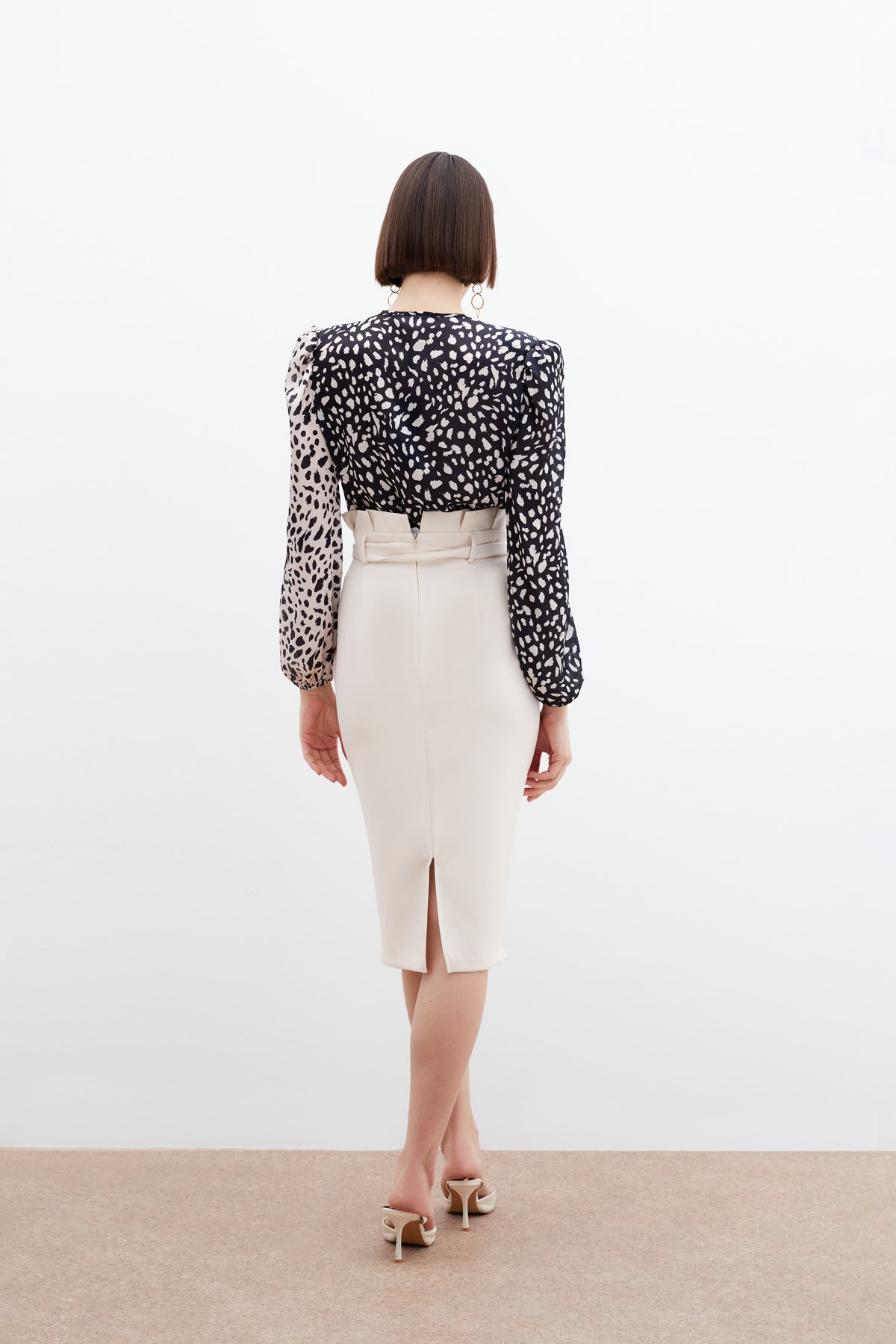 Kuşaklı Kalem Etek - Taş