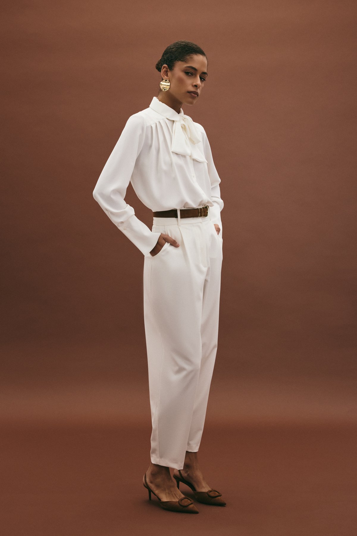 Lena Havuç Pantolon - Ekru