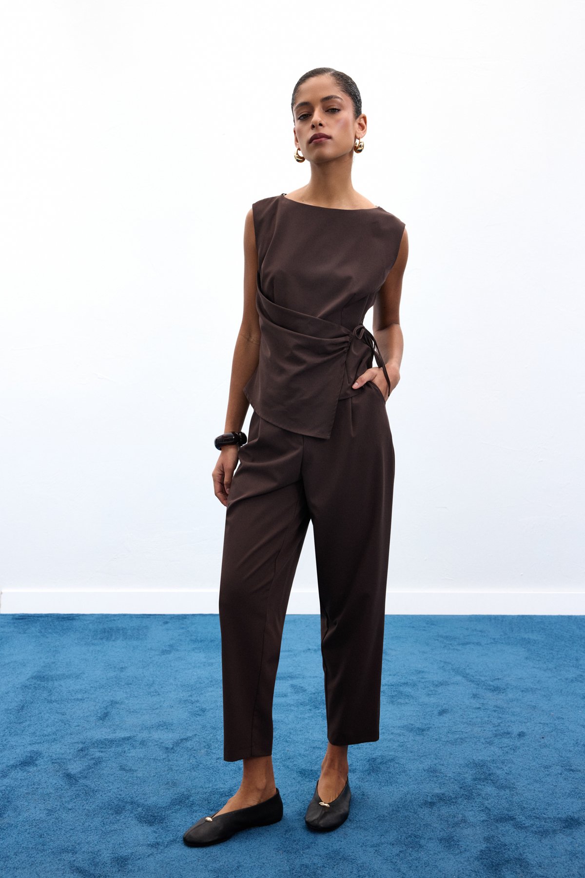 Lena Havuç Pantolon - Kahve