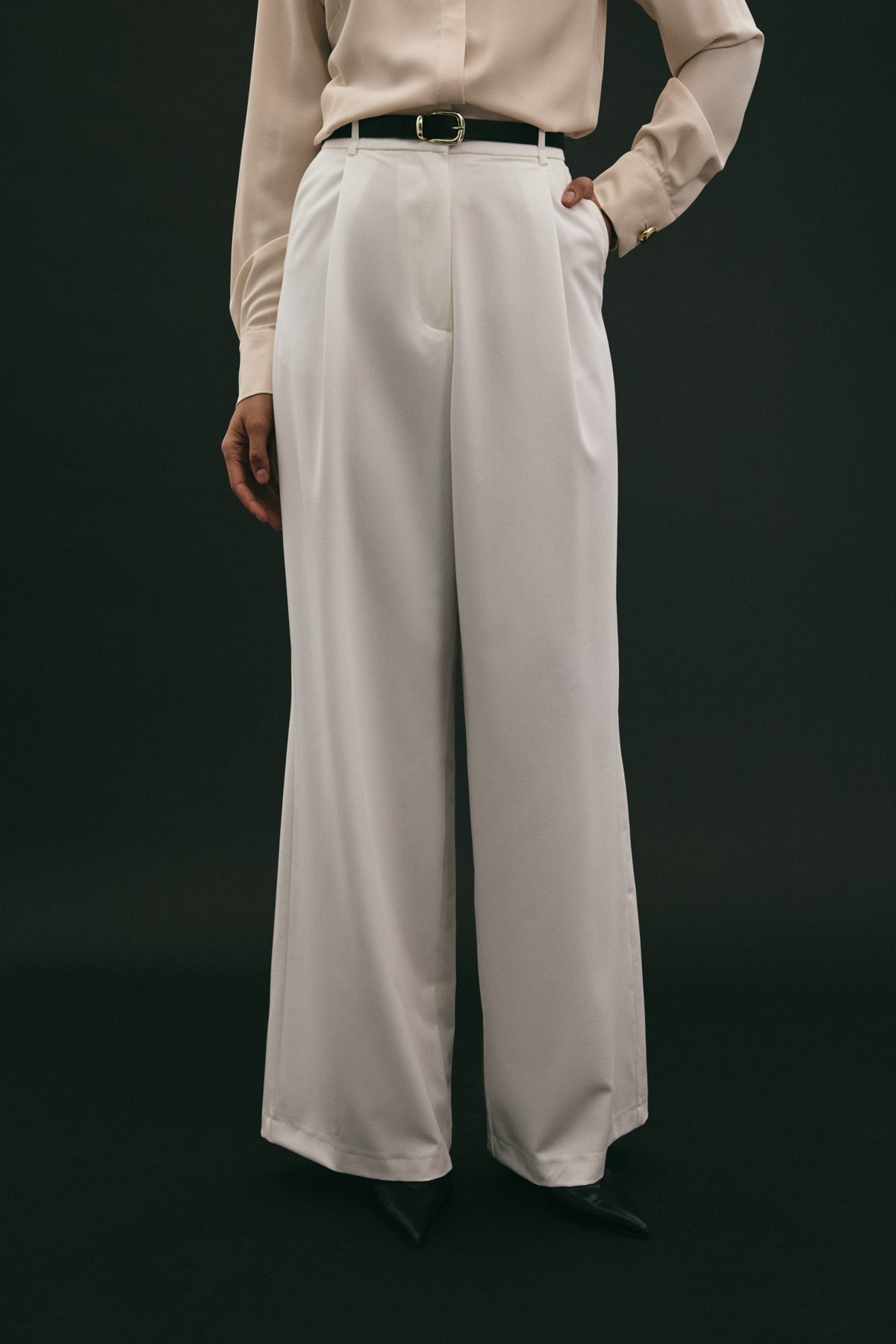 Lena Palazzo Pantolon - Ekru