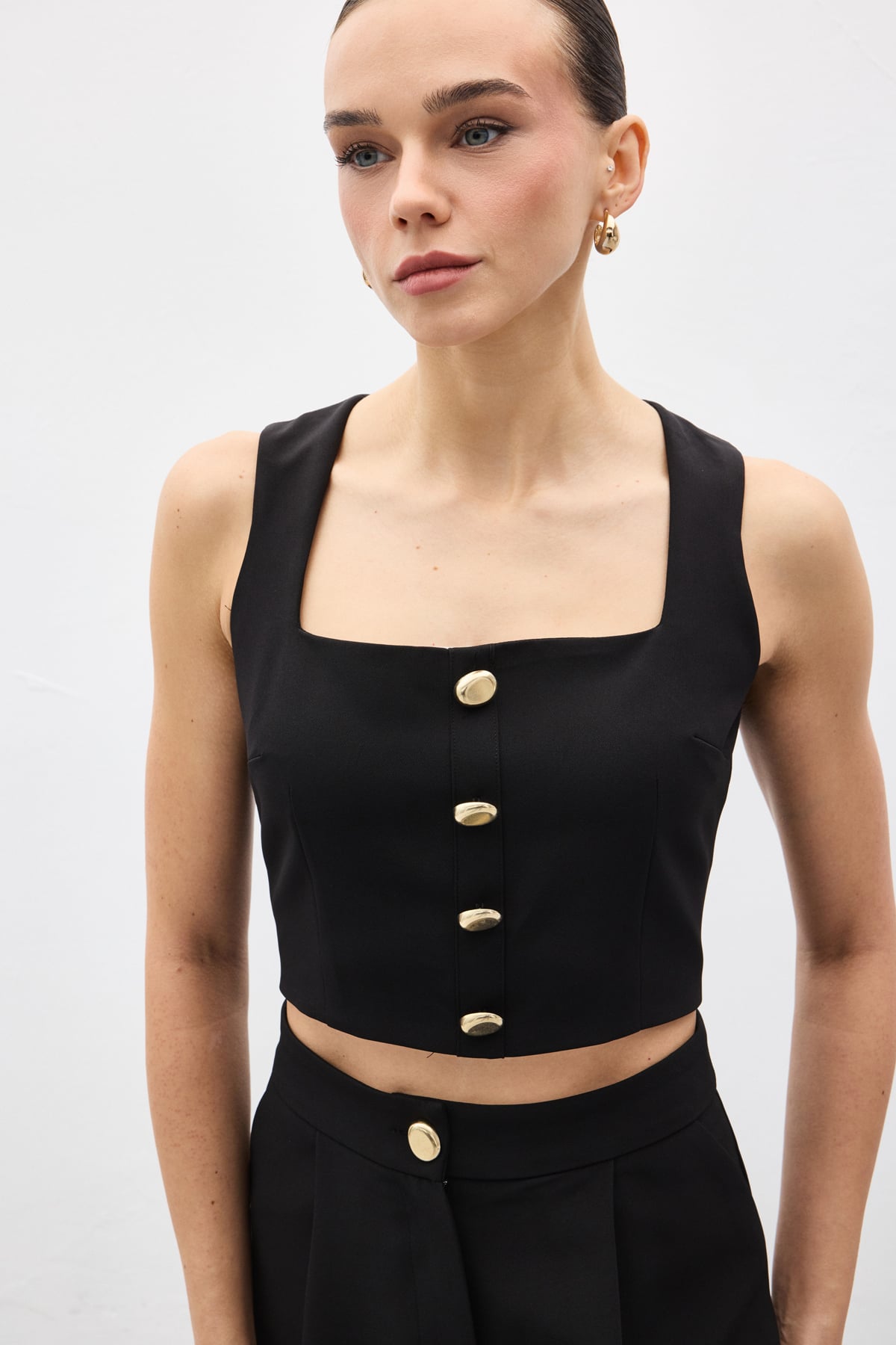 Lucy Crop - Siyah