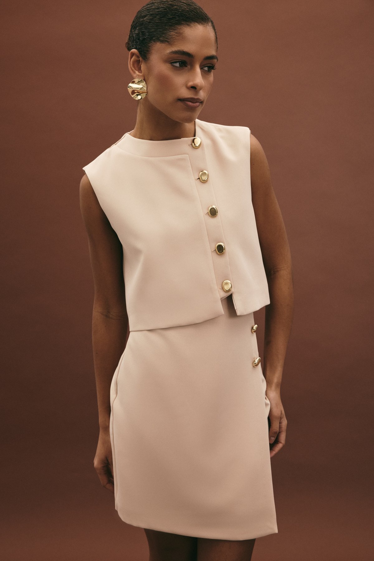 Lucy Mini Etek - Bej