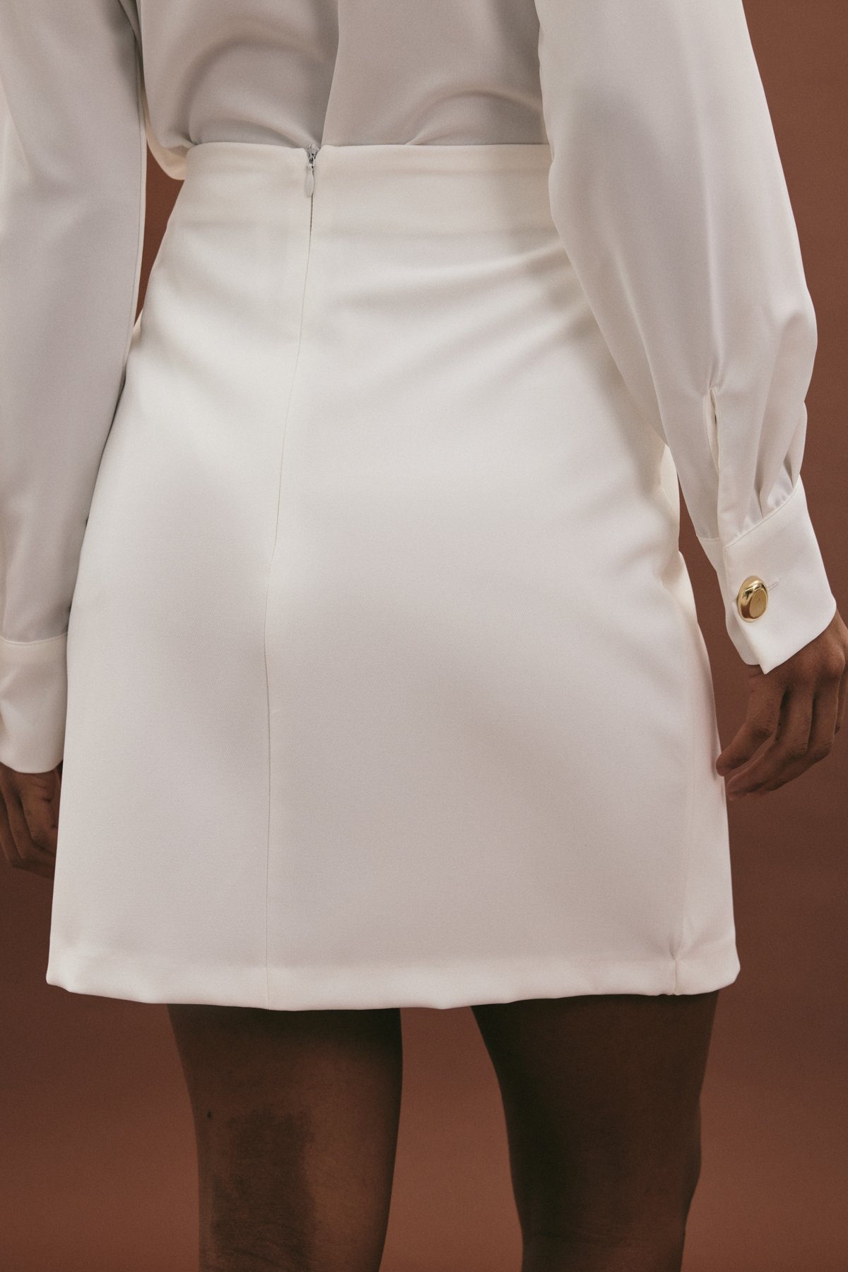 Lucy Mini Etek - Ekru