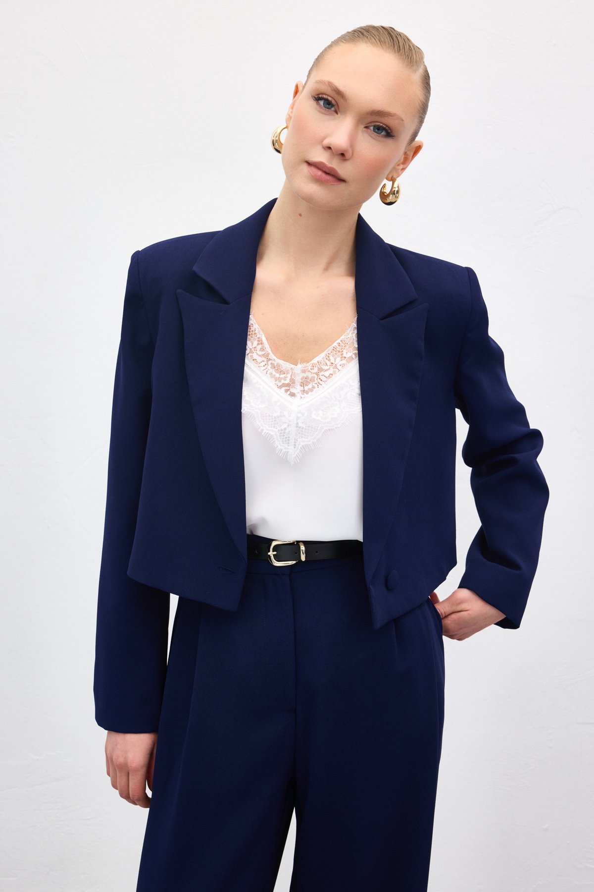 Luna Kısa Ceket - Lacivert