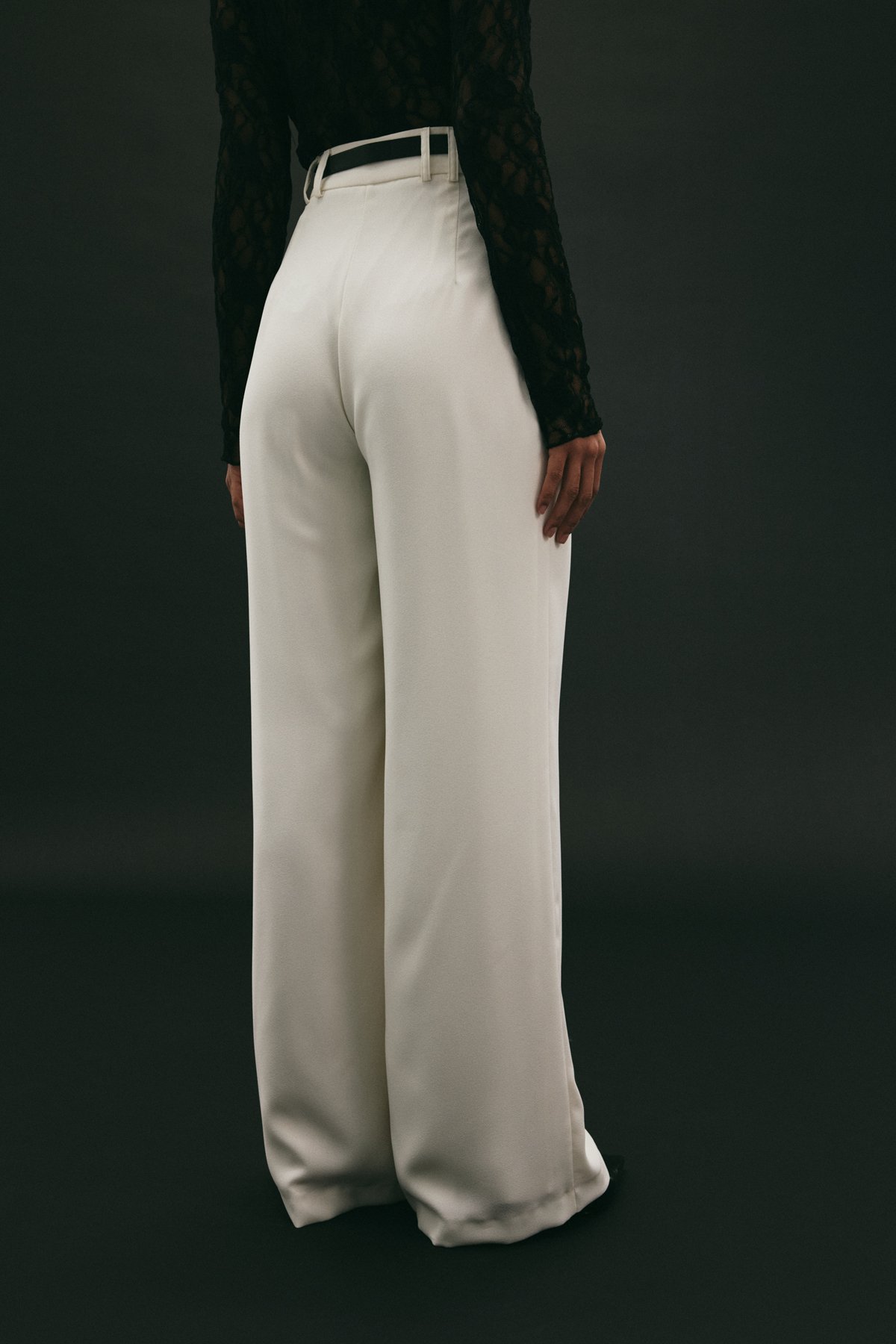 Luna Krep Pantolon - Ekru