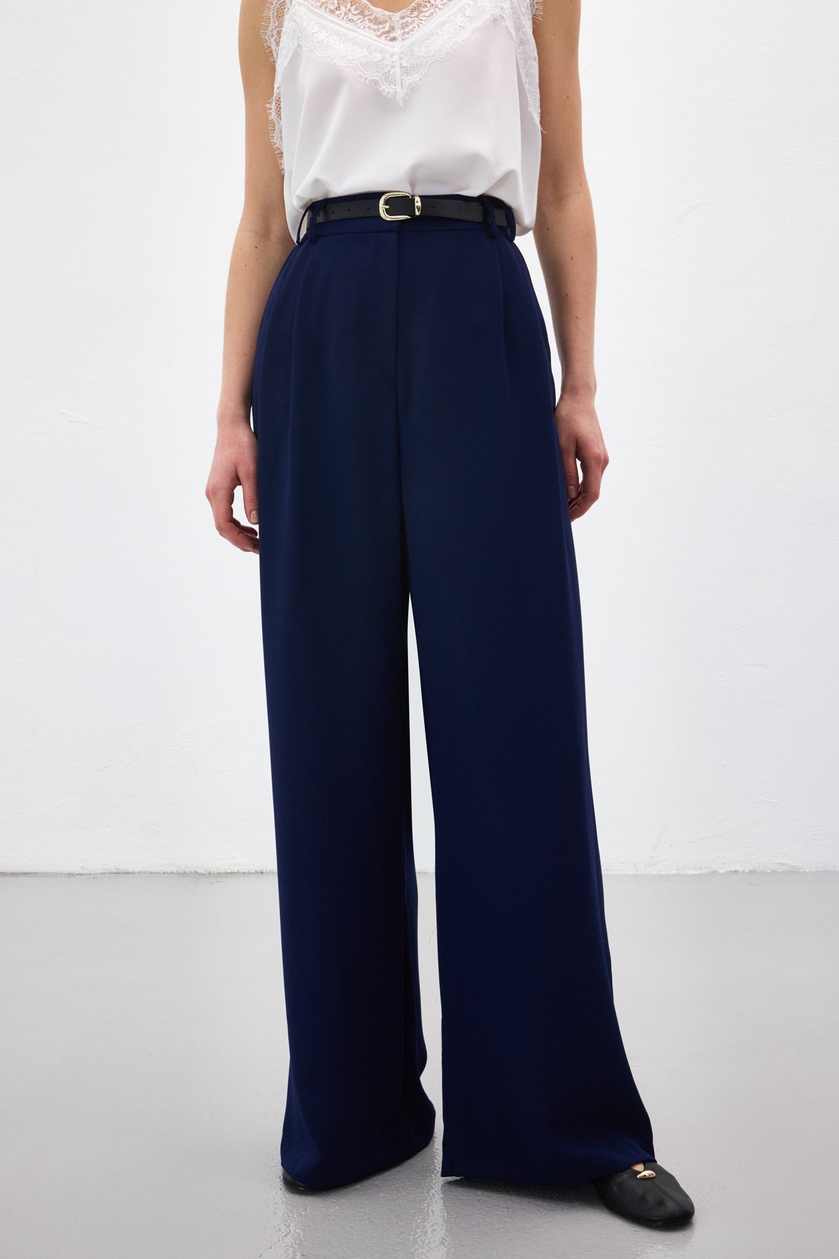 Luna Krep Pantolon - Lacivert