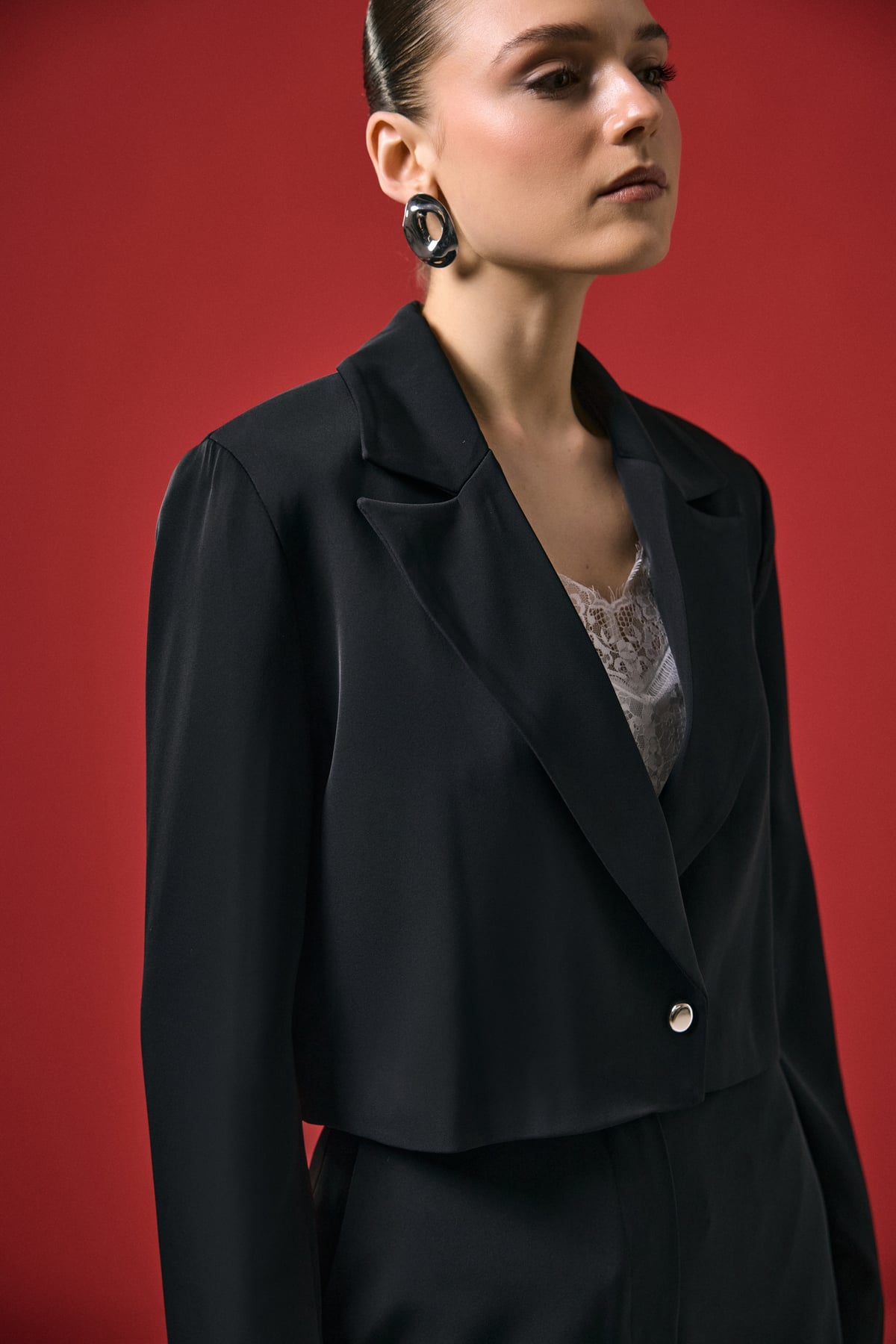 Mari Kısa Ceket - Siyah