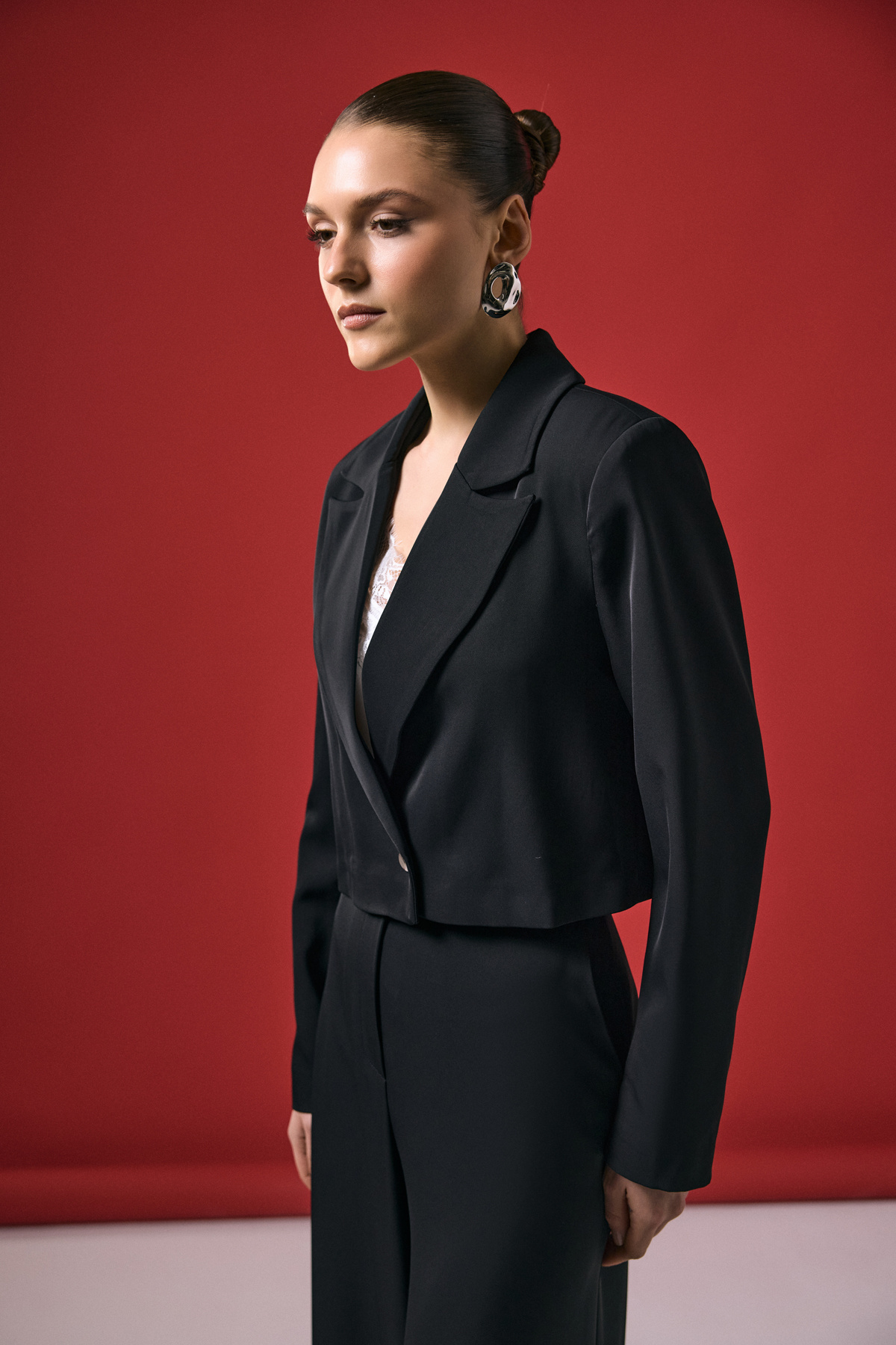 Mari Kısa Ceket - Siyah