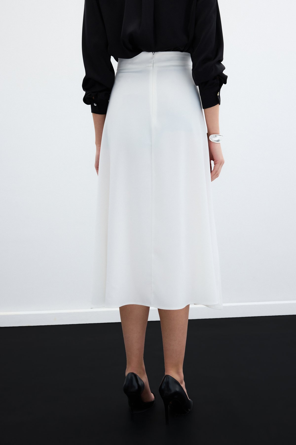 Midi Boy Saten Etek - EKRU