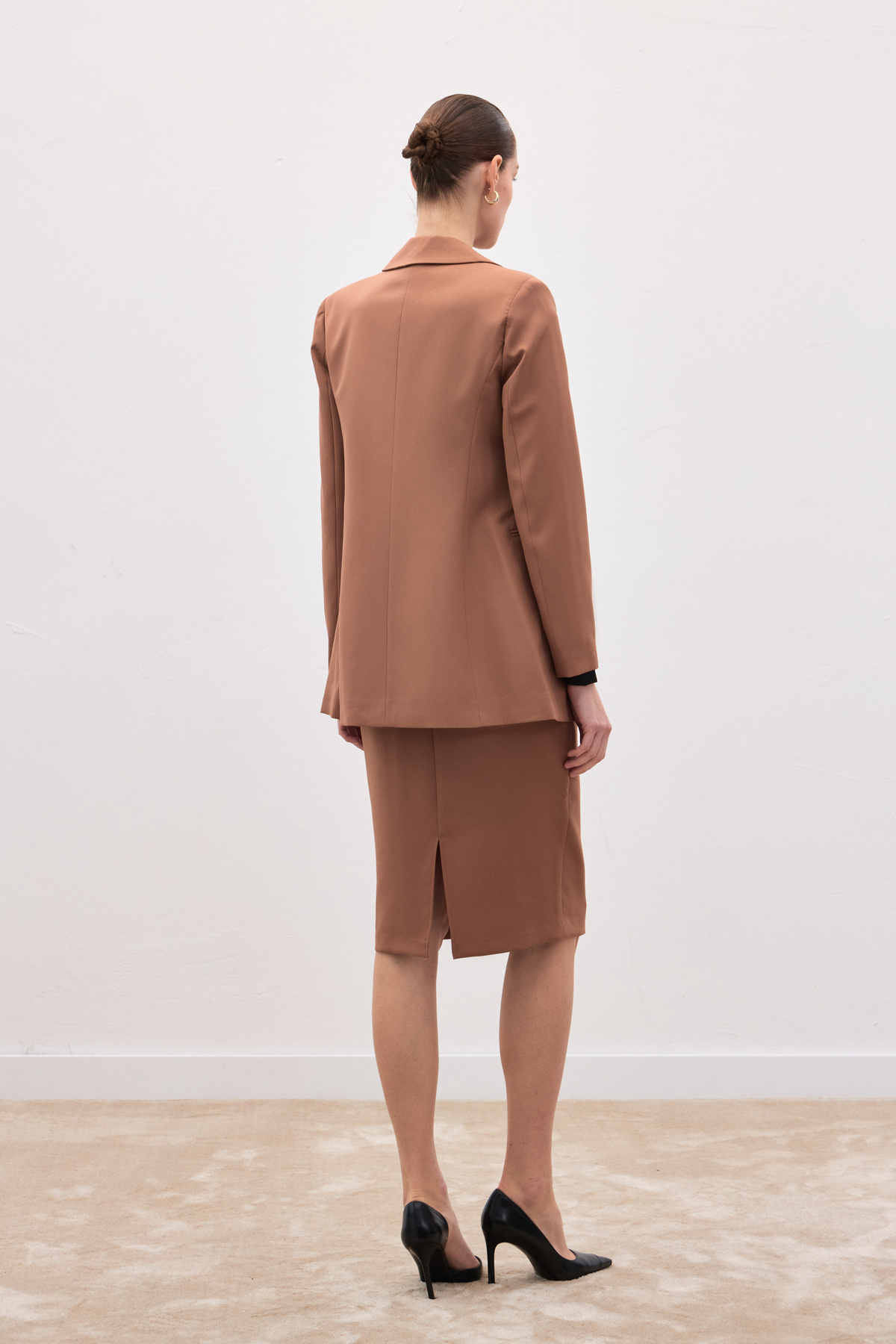 Mono Yaka Klasik Ceket - CAMEL