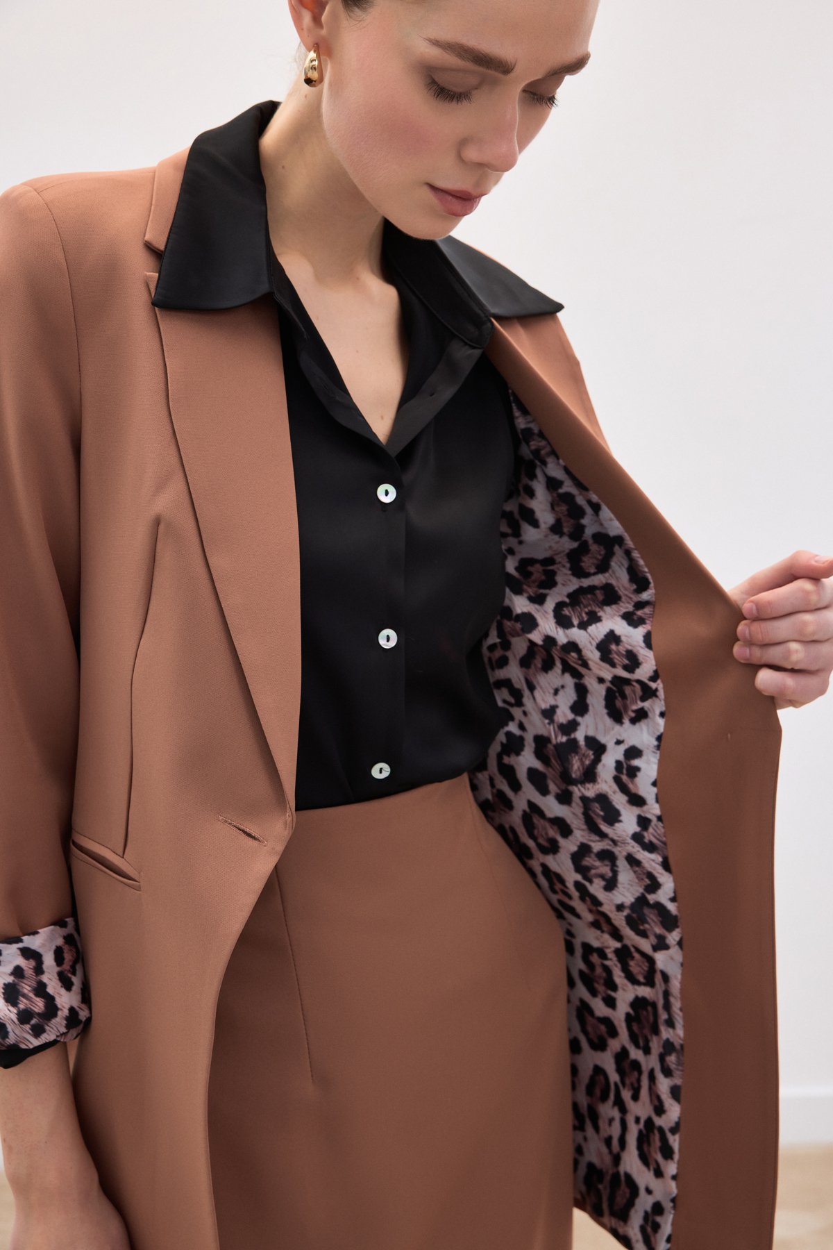 Mono Yaka Klasik Ceket - CAMEL