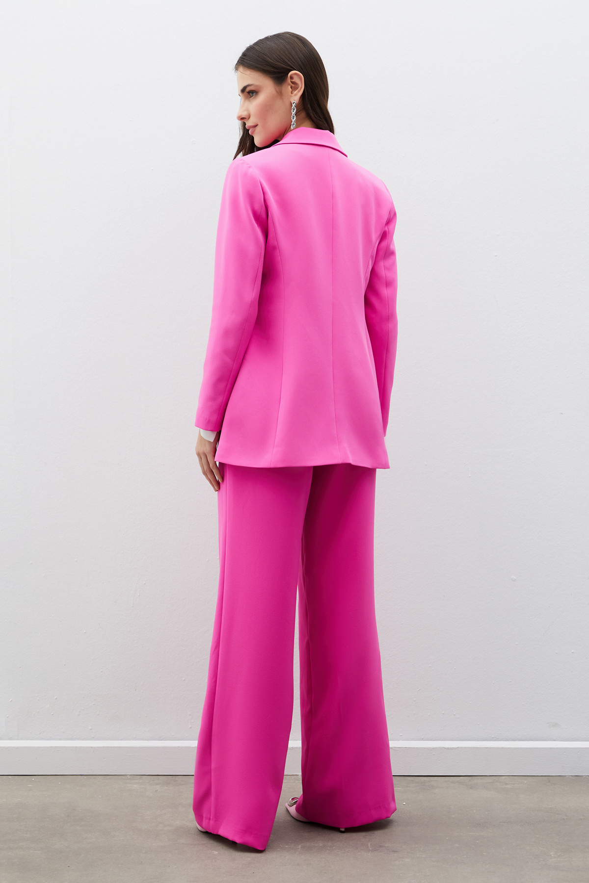 Mono Yaka Klasik Ceket - PEMBE