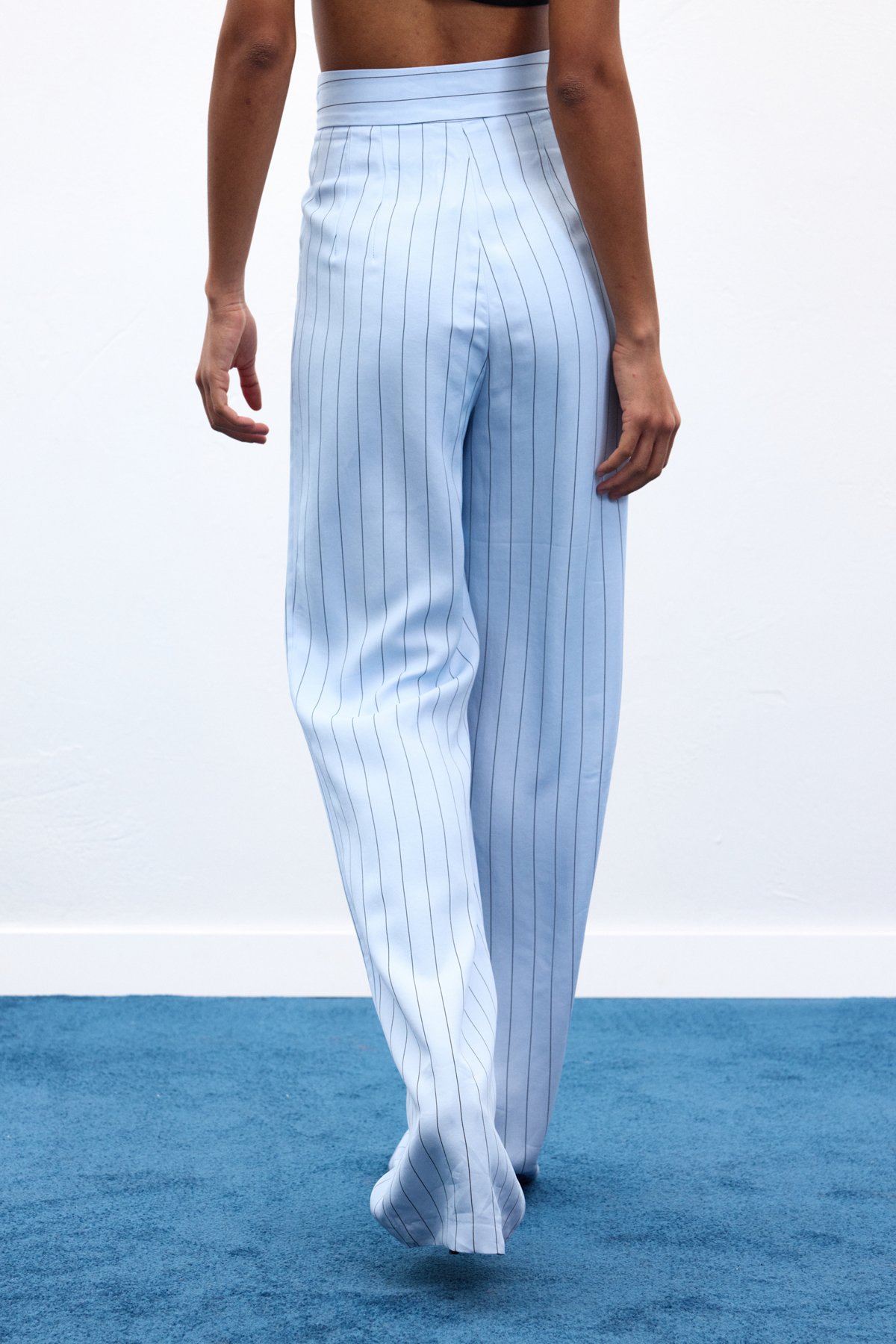 Rina Çizgili Pantolon - Bebe Mavi