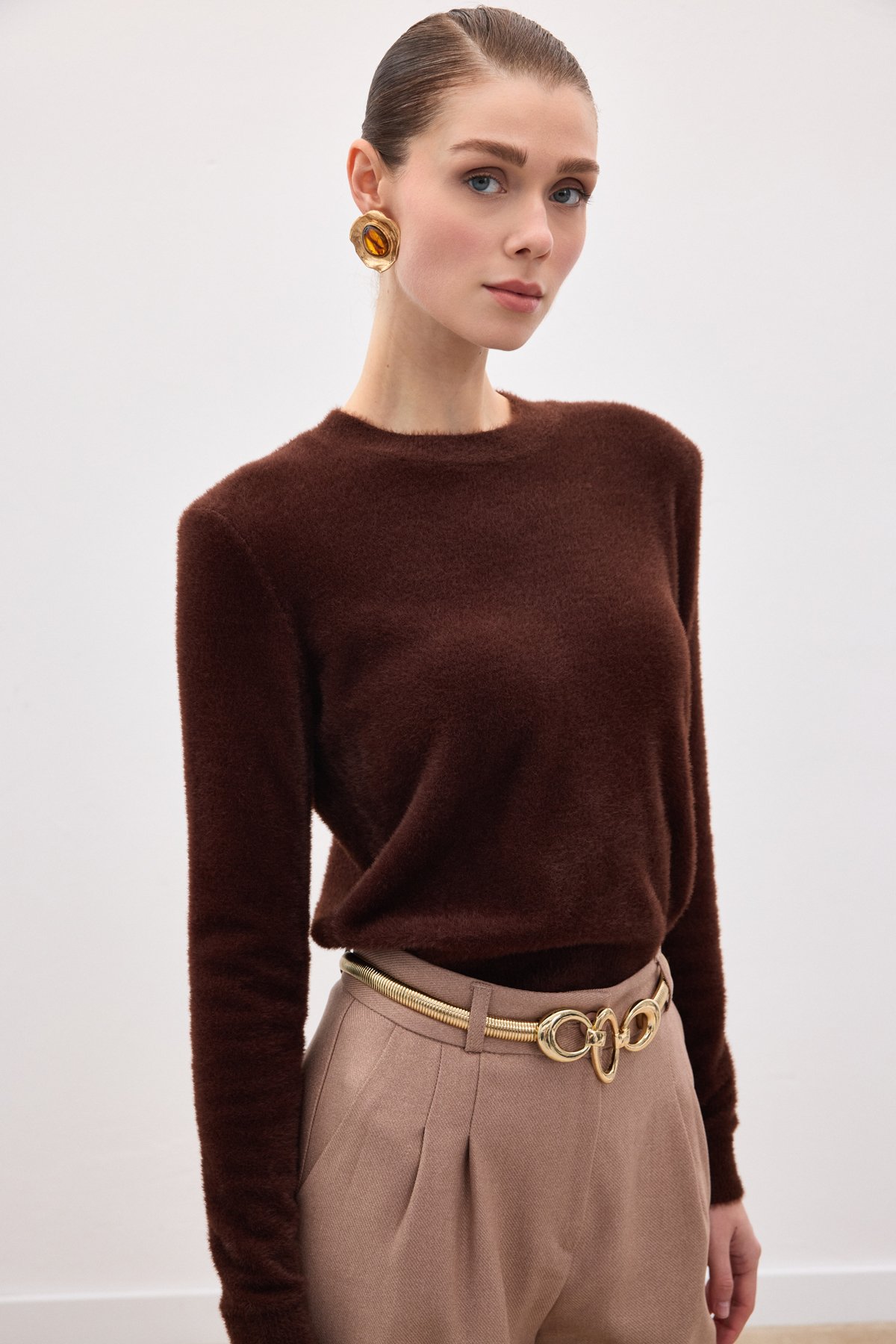 Sakallı Triko - Kahve