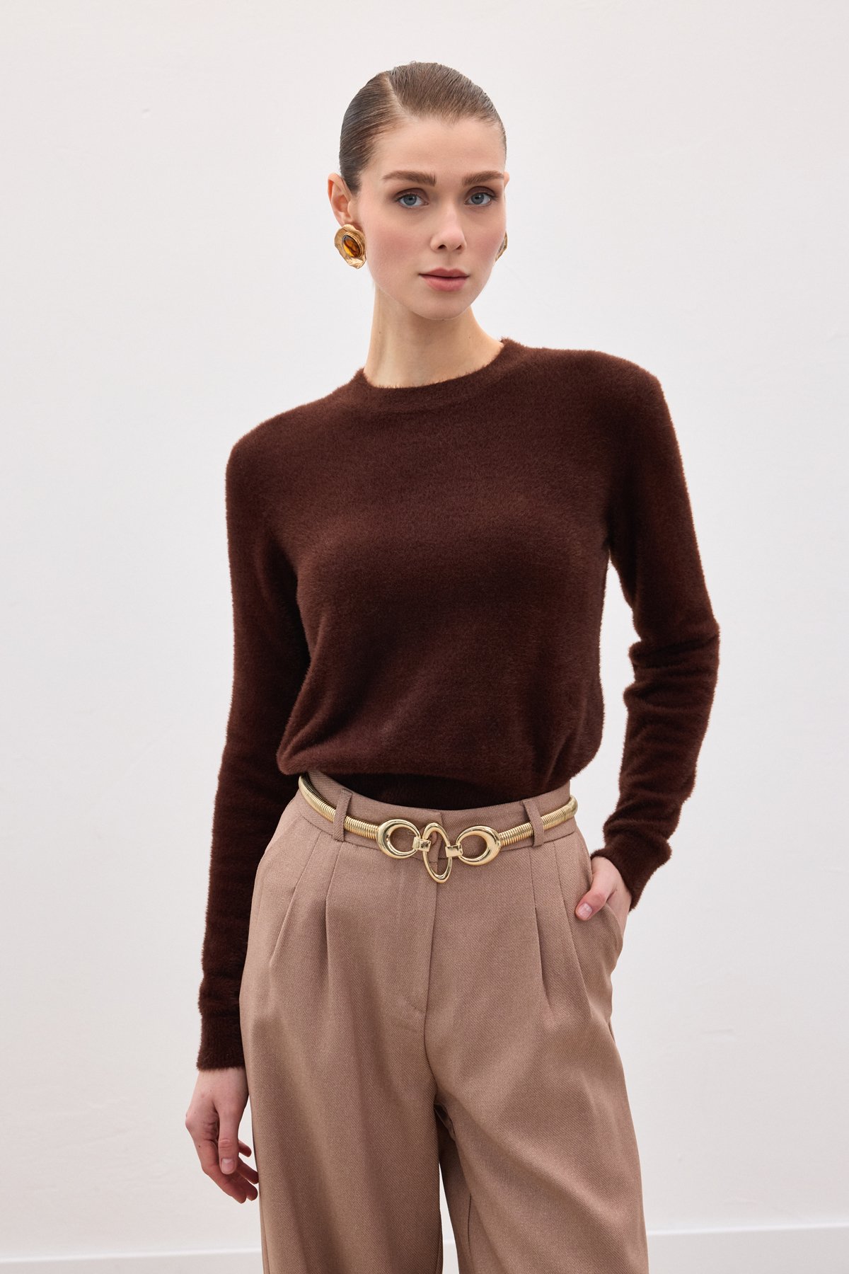 Sakallı Triko - Kahve