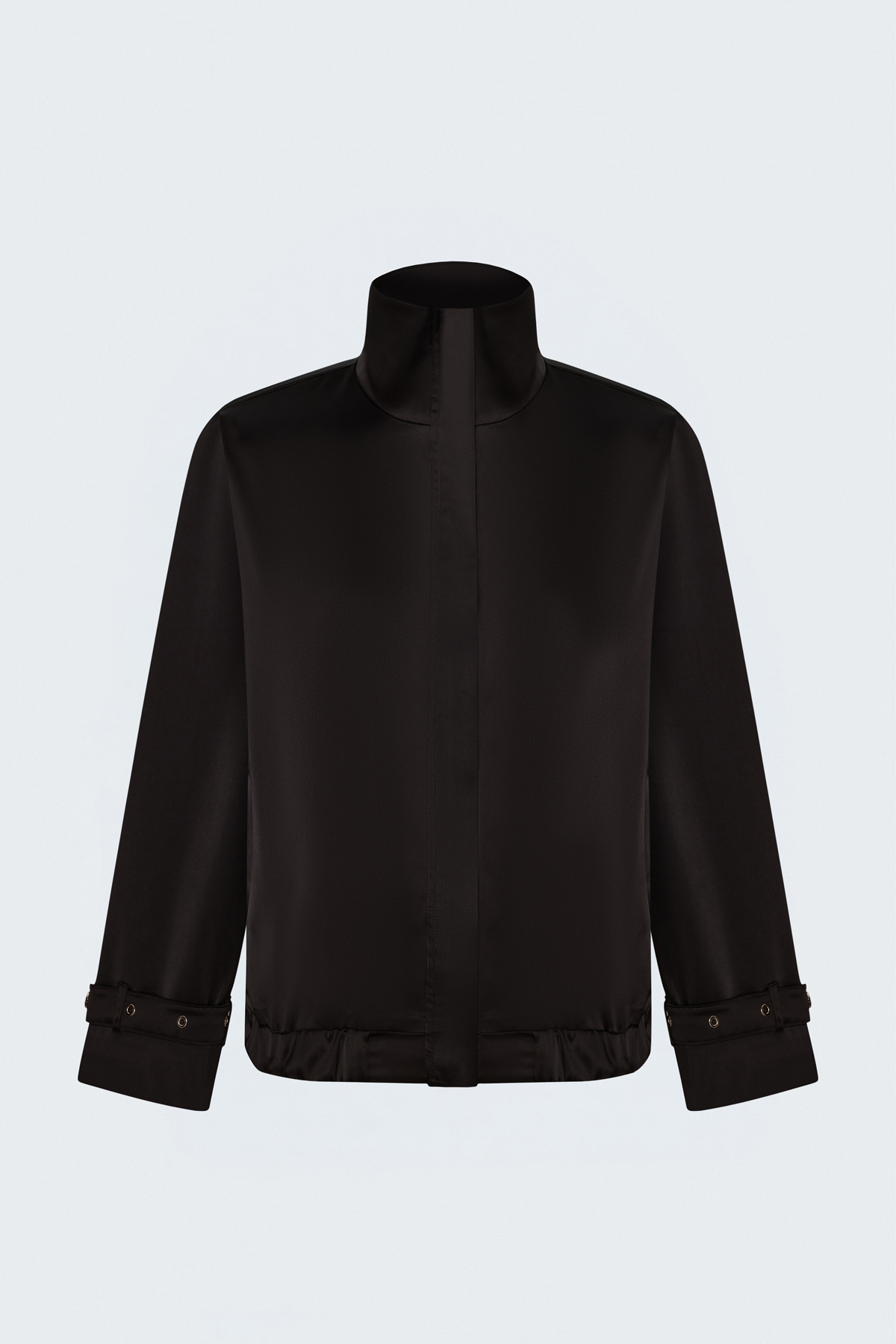 Saten Bomber Ceket - Kahve
