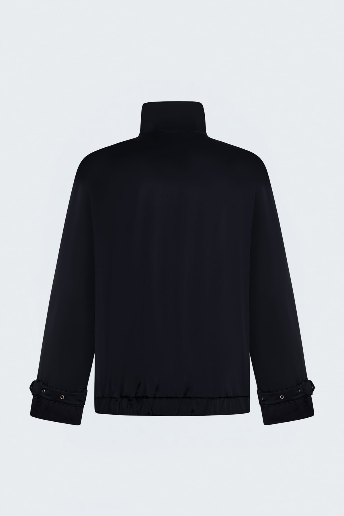 Saten Bomber Ceket - Lacivert