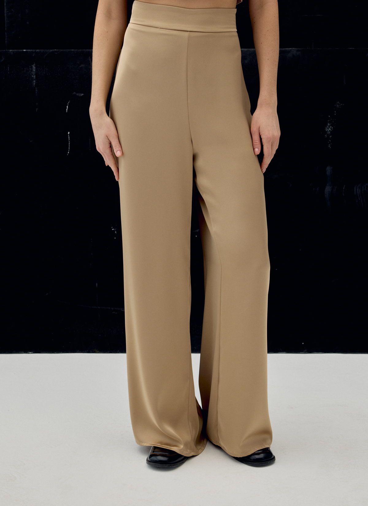 Saten Pantolon - Camel
