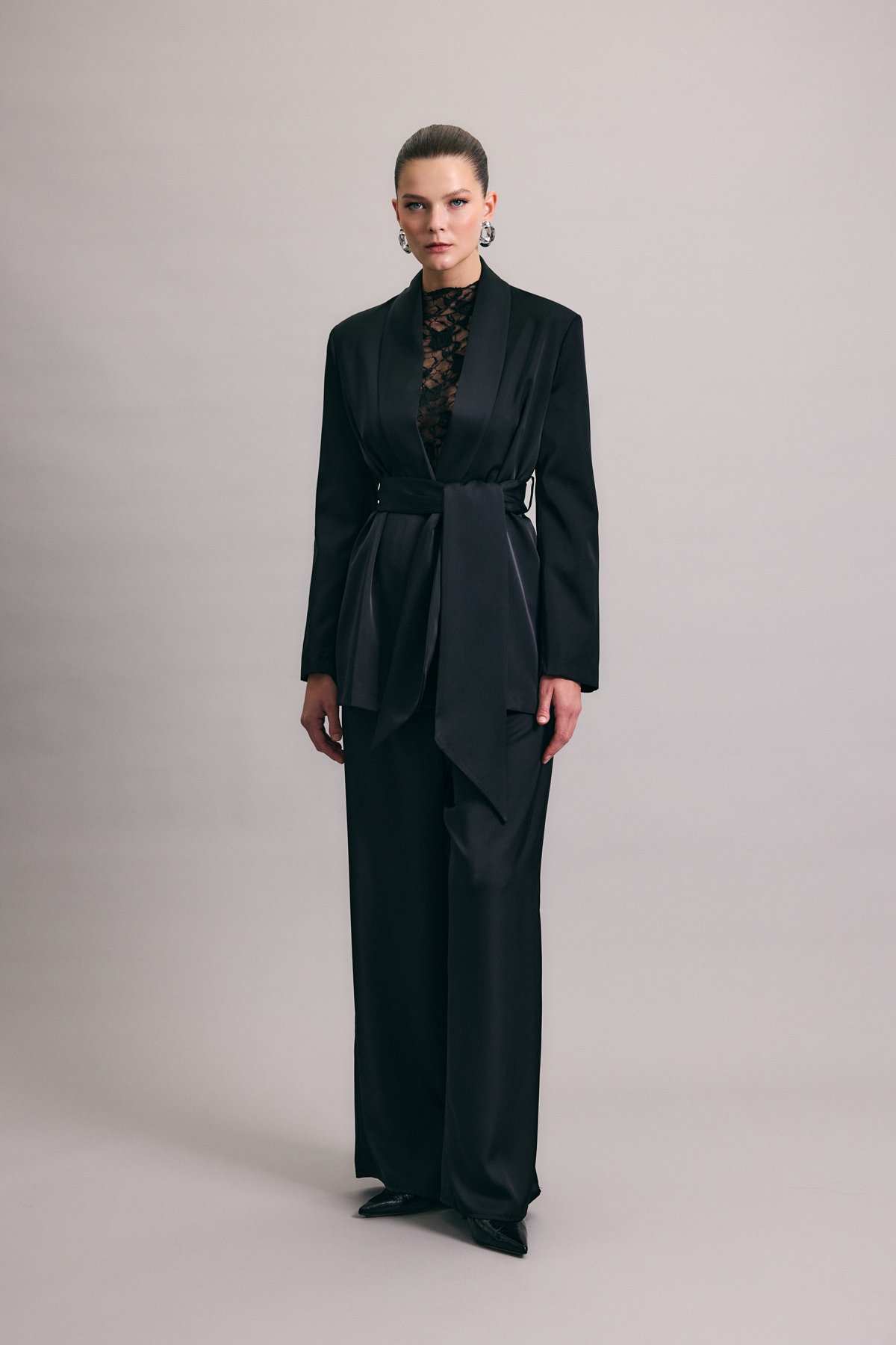 Saten Pantolon - Siyah