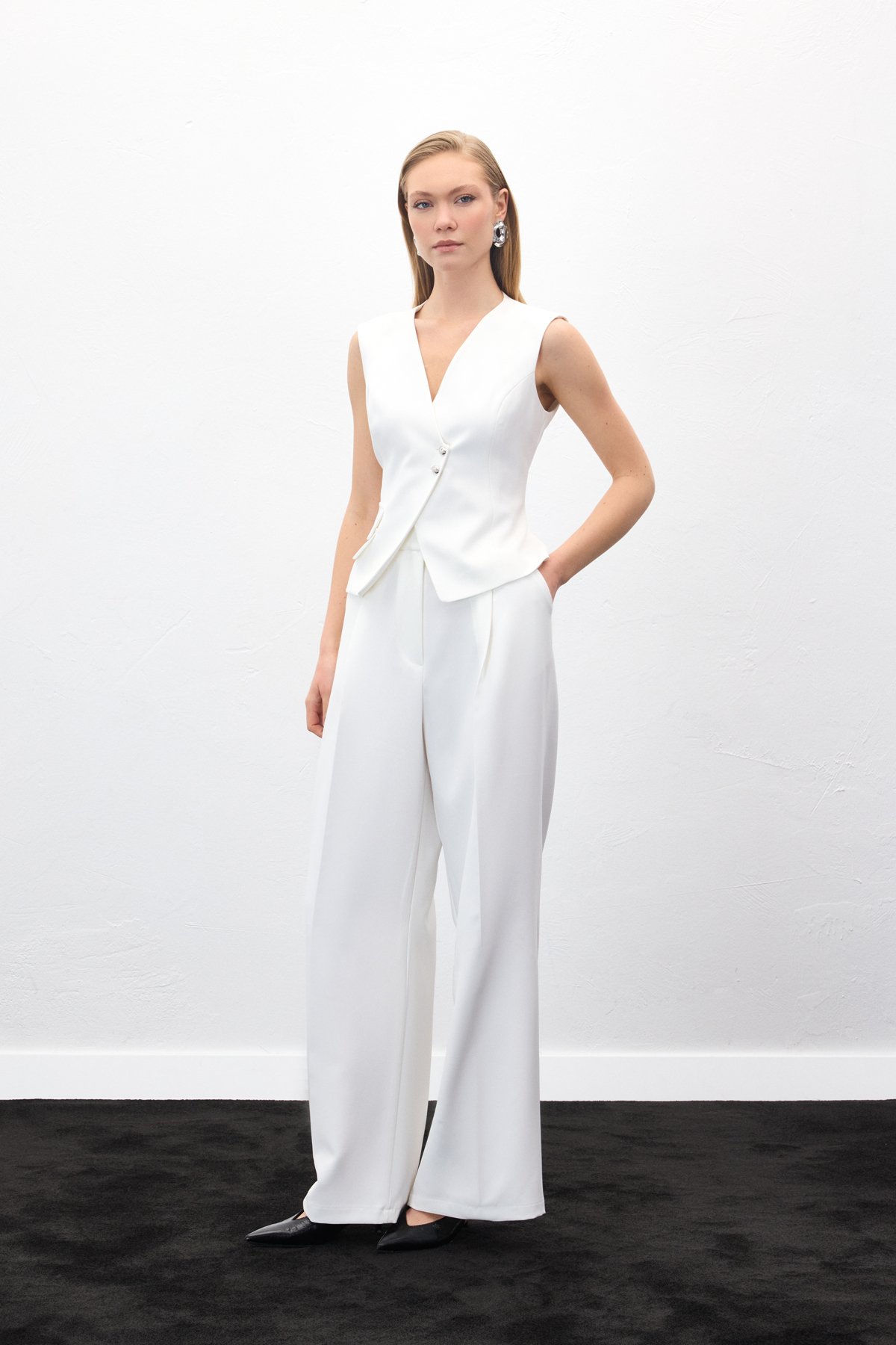 Sofia Palazzo Pantolon - Ekru