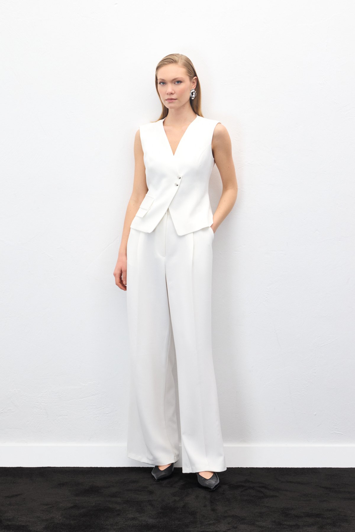 Sofia Palazzo Pantolon - Ekru