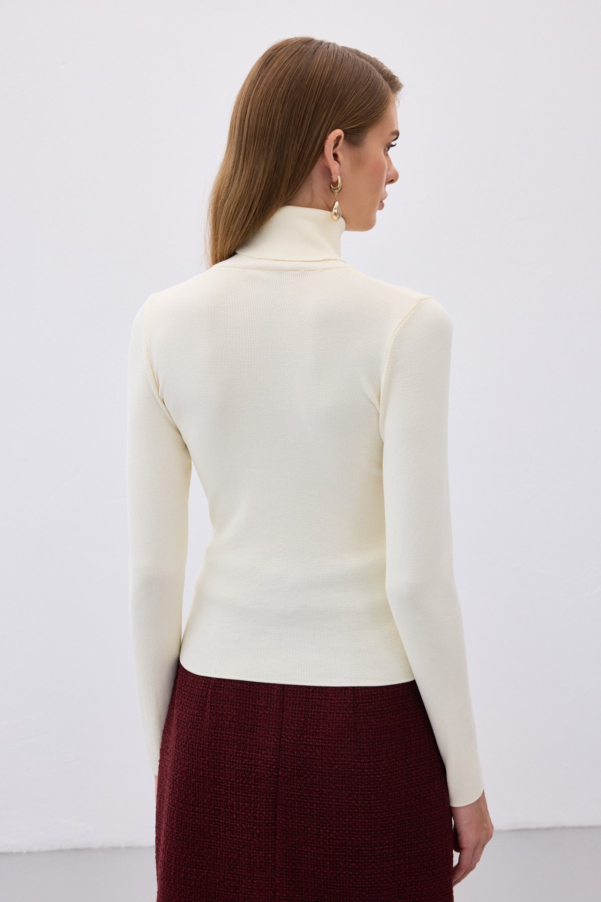 Tam Balıkçı Triko - Ekru