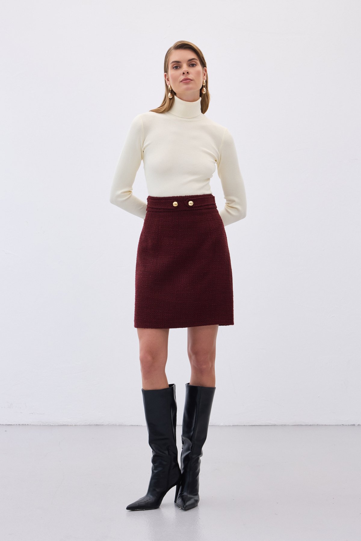 Tam Balıkçı Triko - Ekru