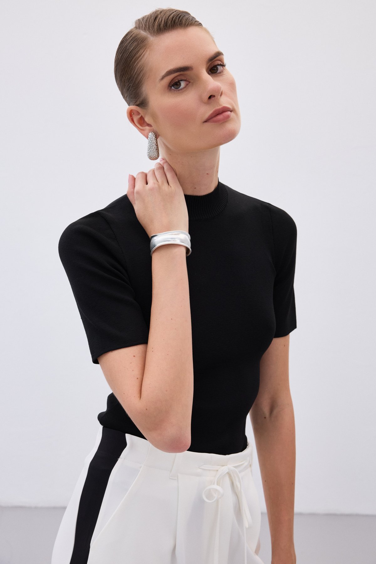 Yarım Balıkçı Triko - Siyah