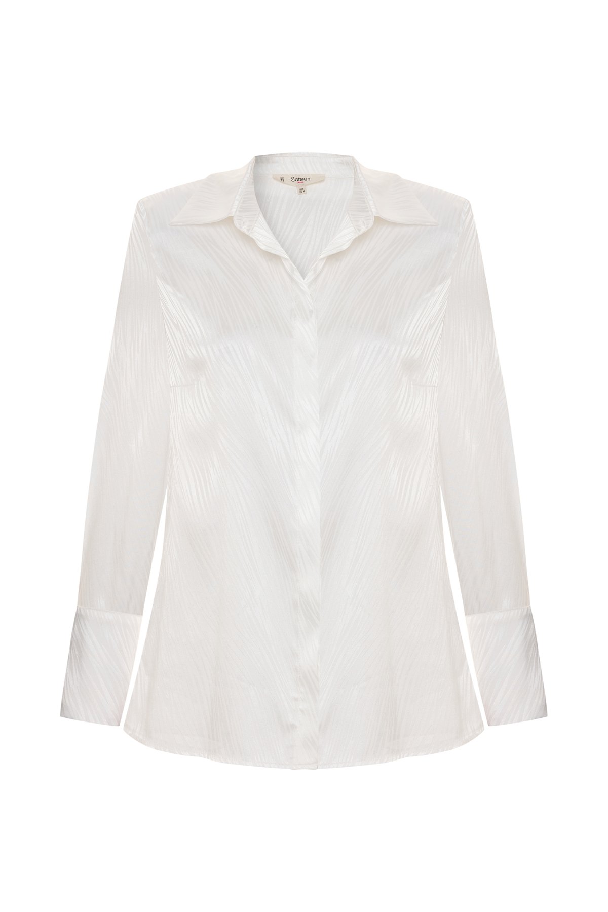 Zebra Desenli Gömlek - Ekru