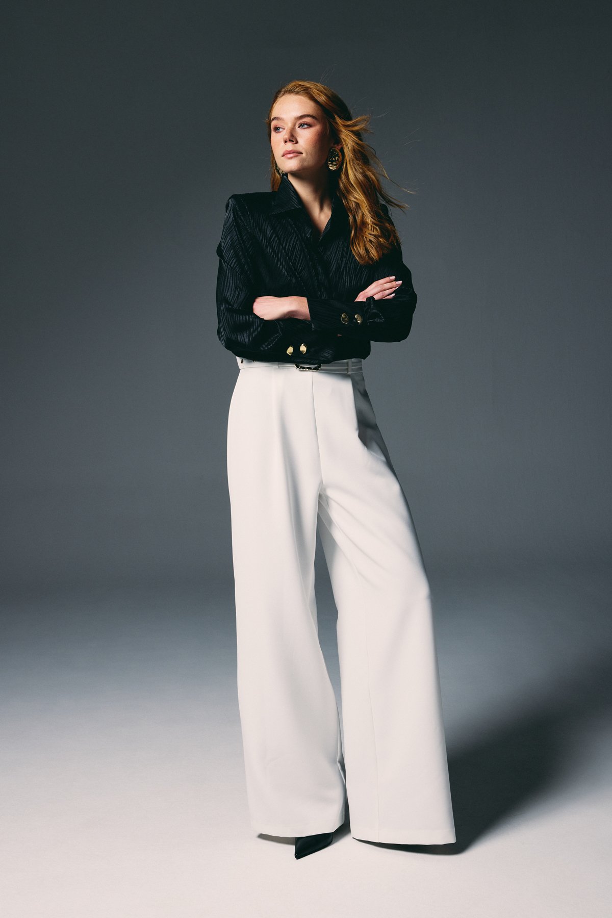 Zebra Desenli Gömlek - Siyah