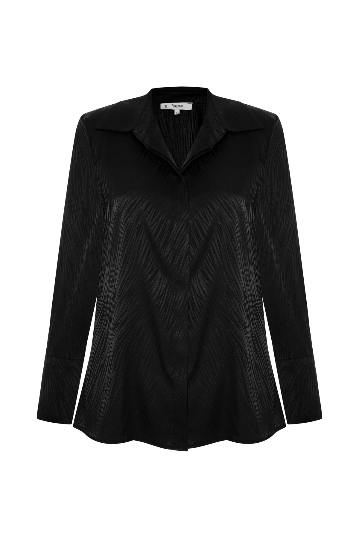 Zebra Desenli Gömlek - Siyah