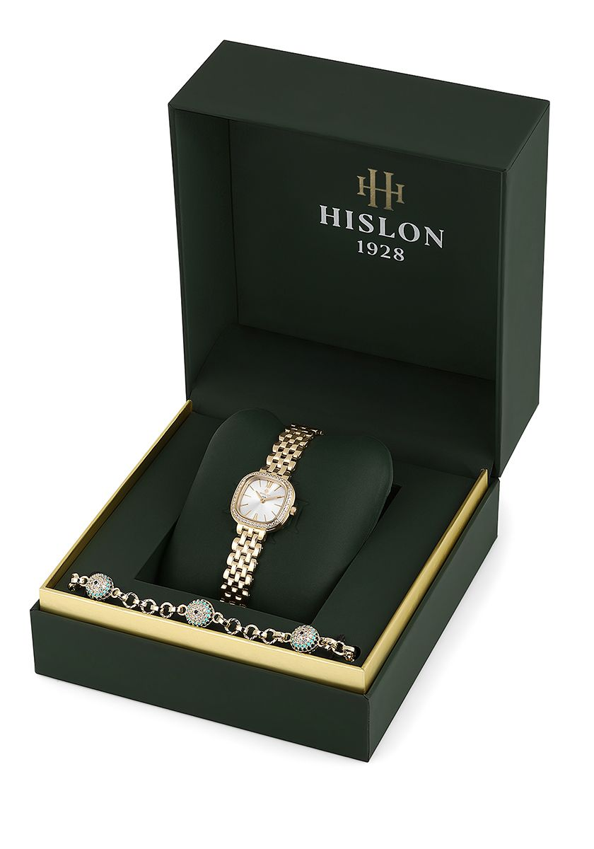 Hislon Classic Queen QL220G-02STS Kadın Kol Saati ve Bileklik