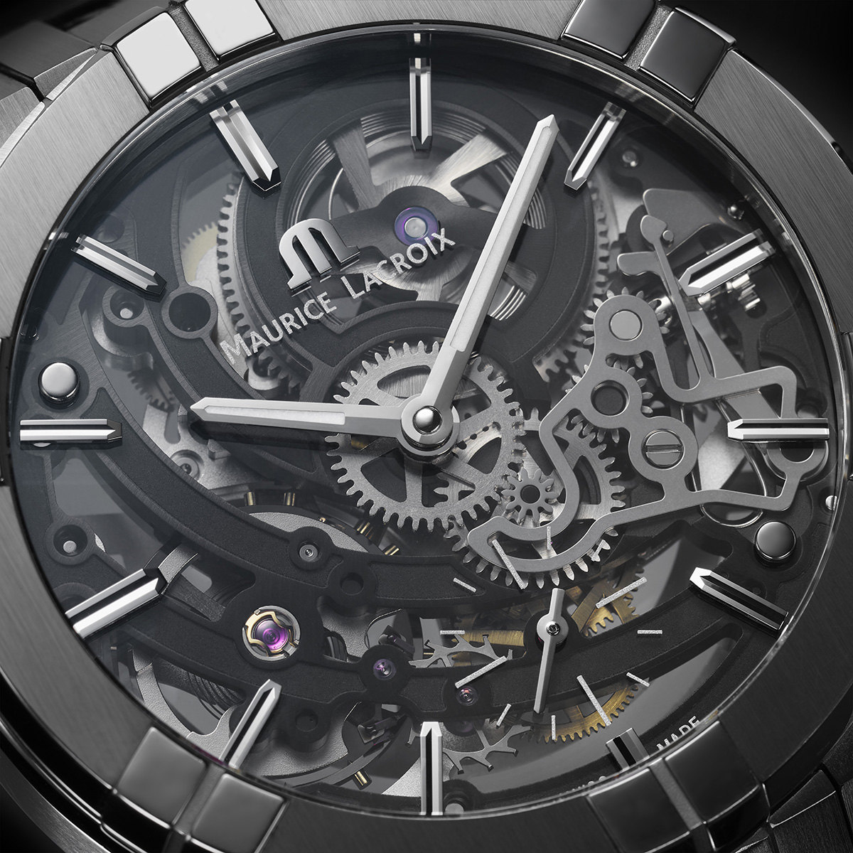 Maurice Lacroix ML-AI6028SS002030-1 Otomatik İskelet Erkek Kol Saati