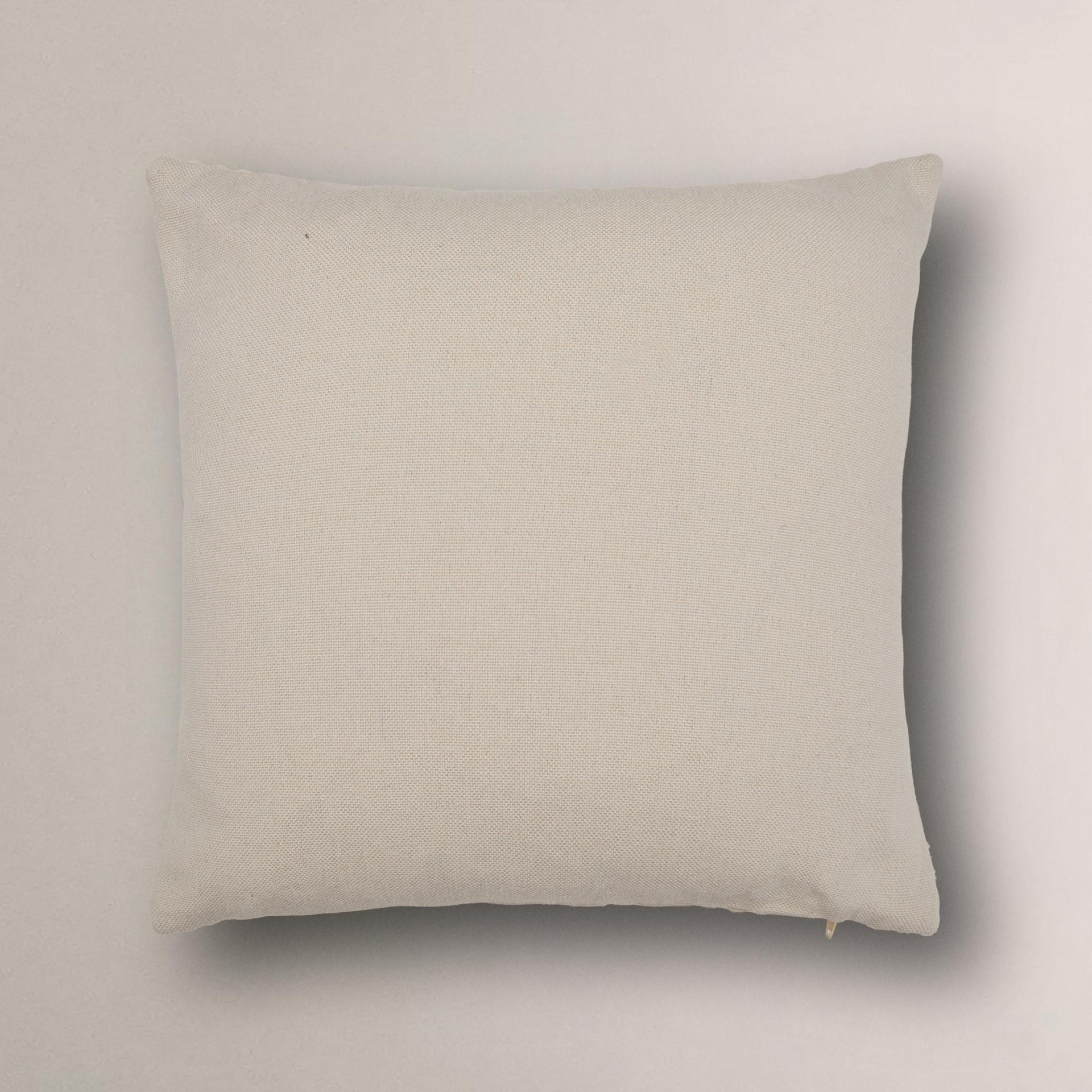 Ella Krem ve Hardal Çizgili 43x43 Kare Kırlent Kılıfı