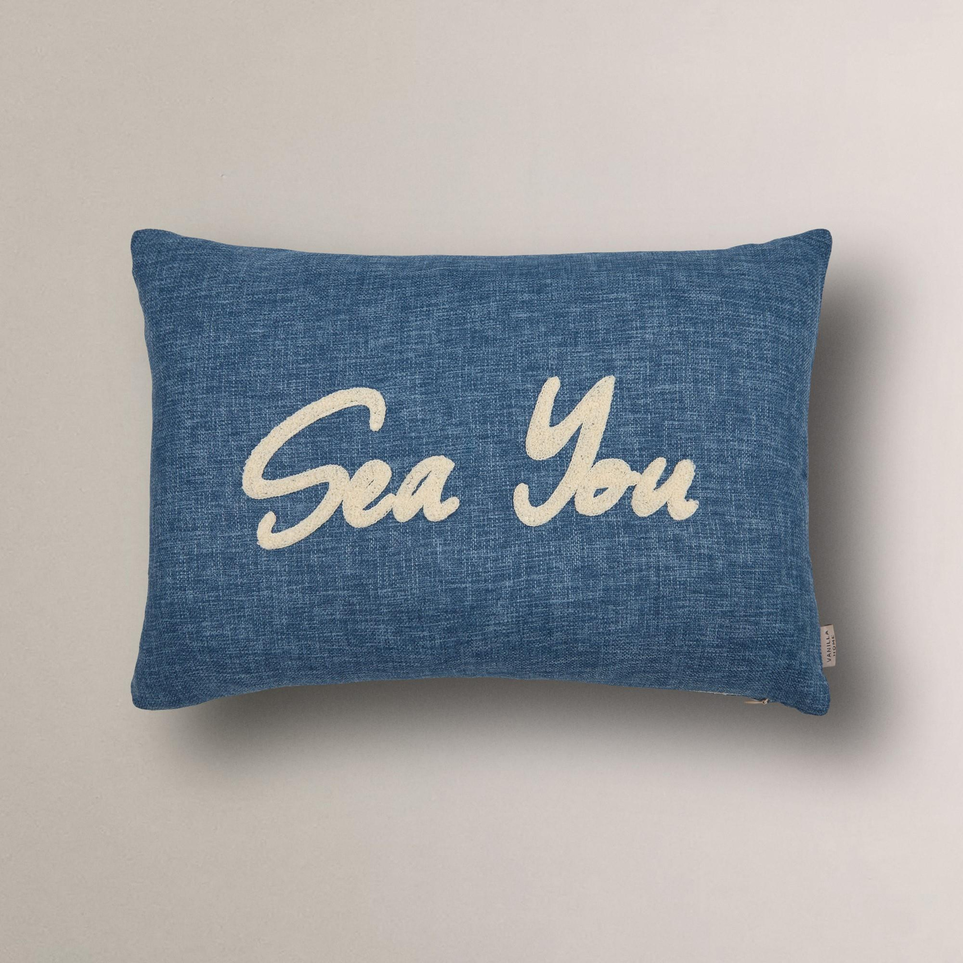 Sea You Punch Desenli Kırlent Kılıfı