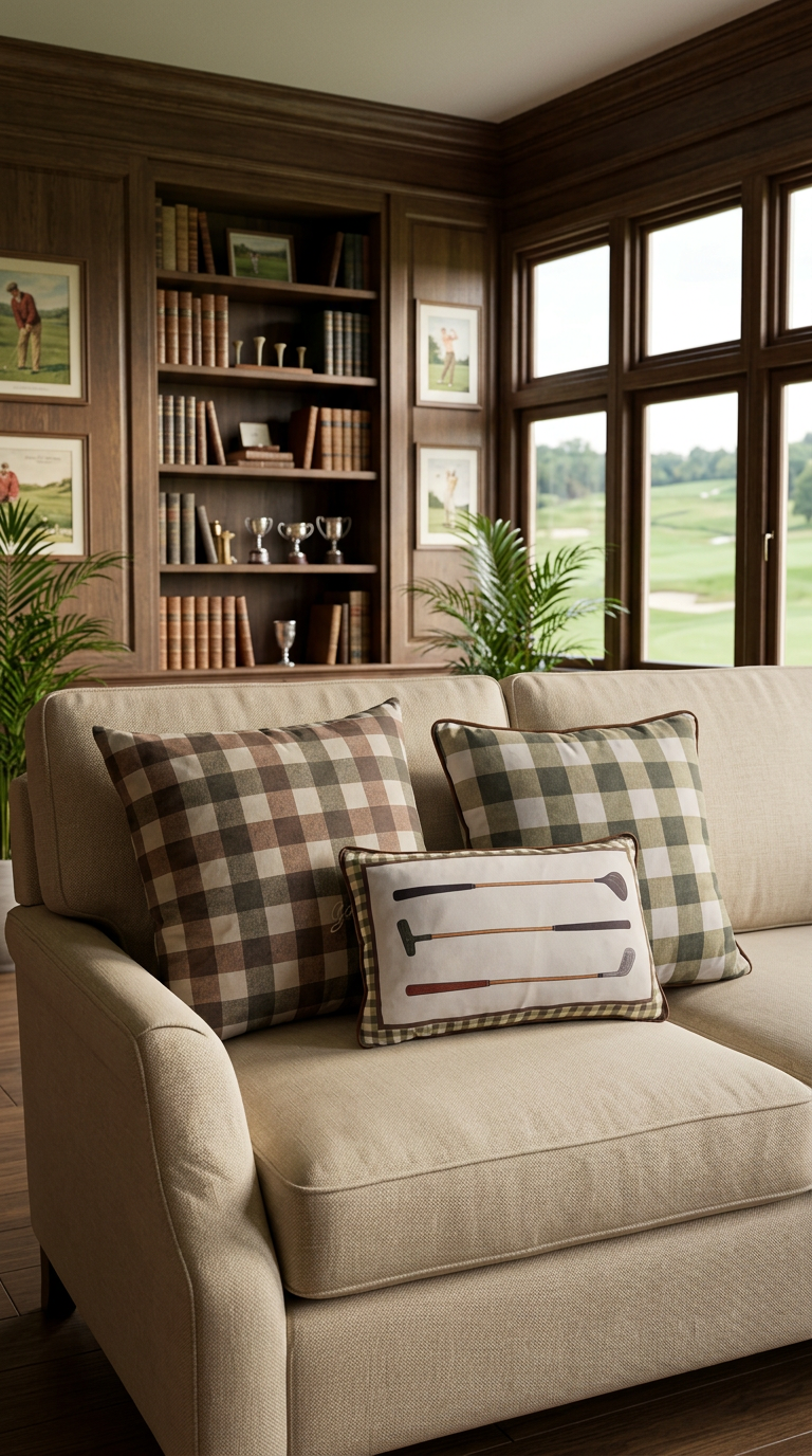 The Golf Club House Trio 3'lü Kırlent Kılıf Seti