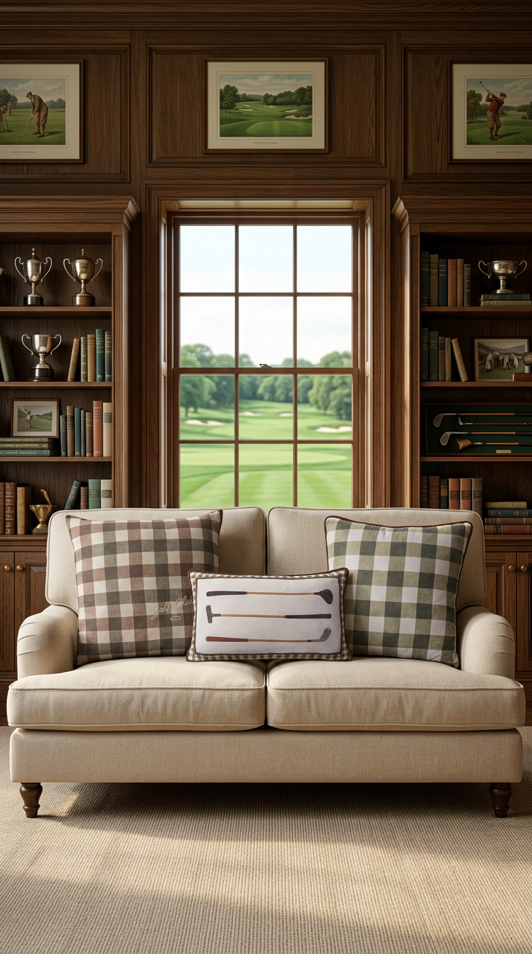 The Golf Club House Trio 3'lü Kırlent Kılıf Seti