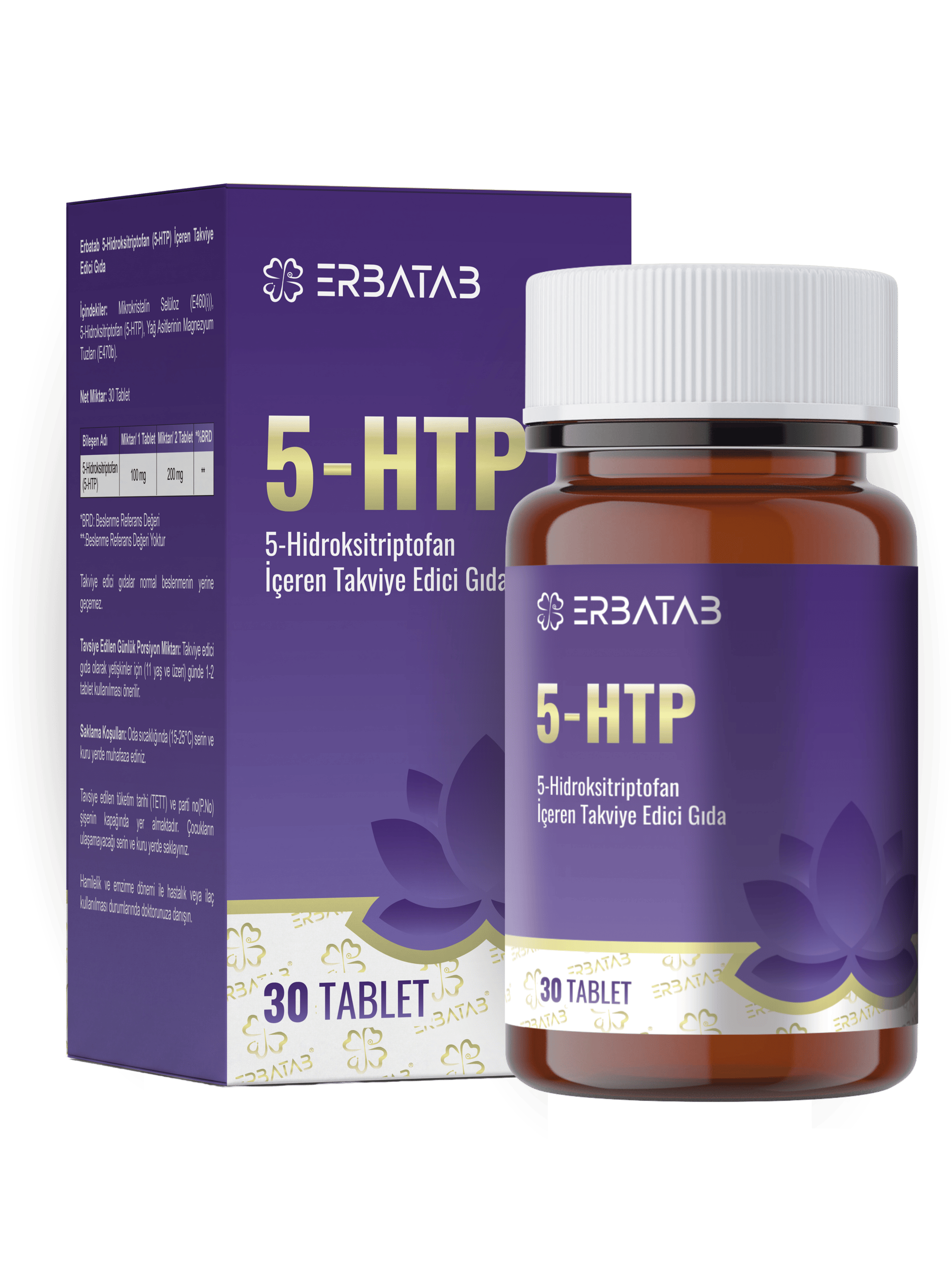 Erbatab 5-HTP Hidroksitriptofan İçeren Takviye Edici Gıda