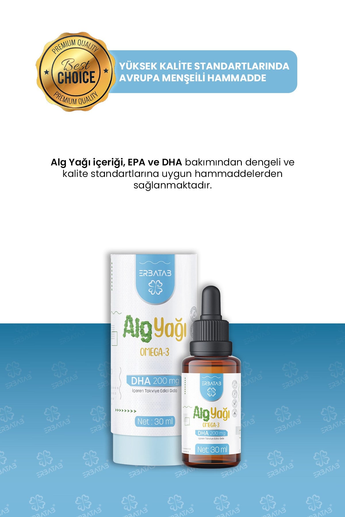 Erbatab Alg Yağı Omega 3 30 ml 